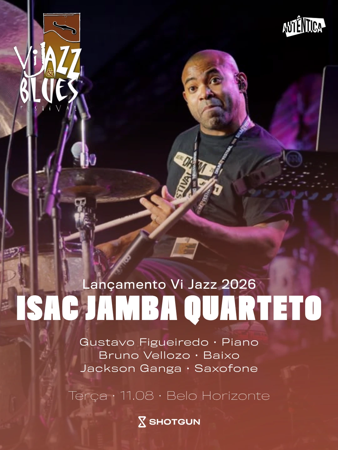 Lançamento VI Jazz 2026 Com Isac Jamba Quarteto No Bm