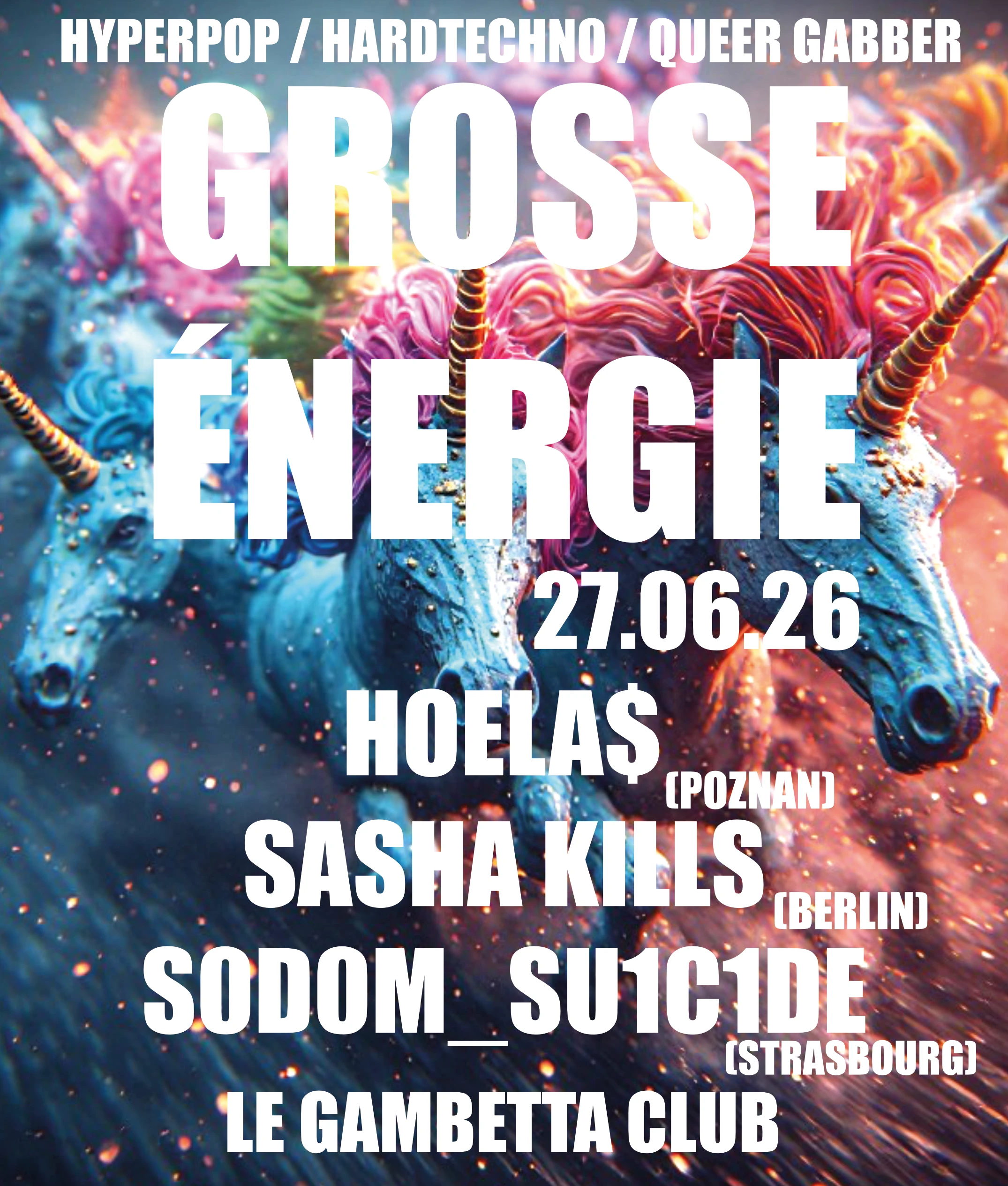 Grosse Énergie Pride — Hyper Queer Gabber • Hardtechno Party