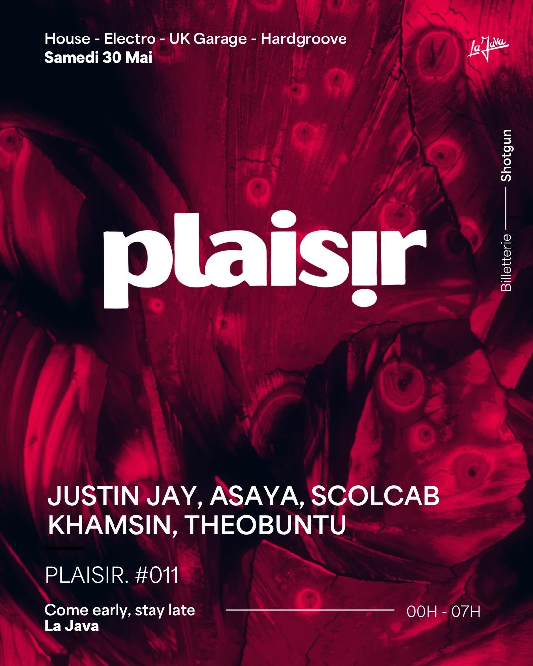 Plaisir : Justin Jay, Asaya, Scolcab, Khamsin, Theobuntu
