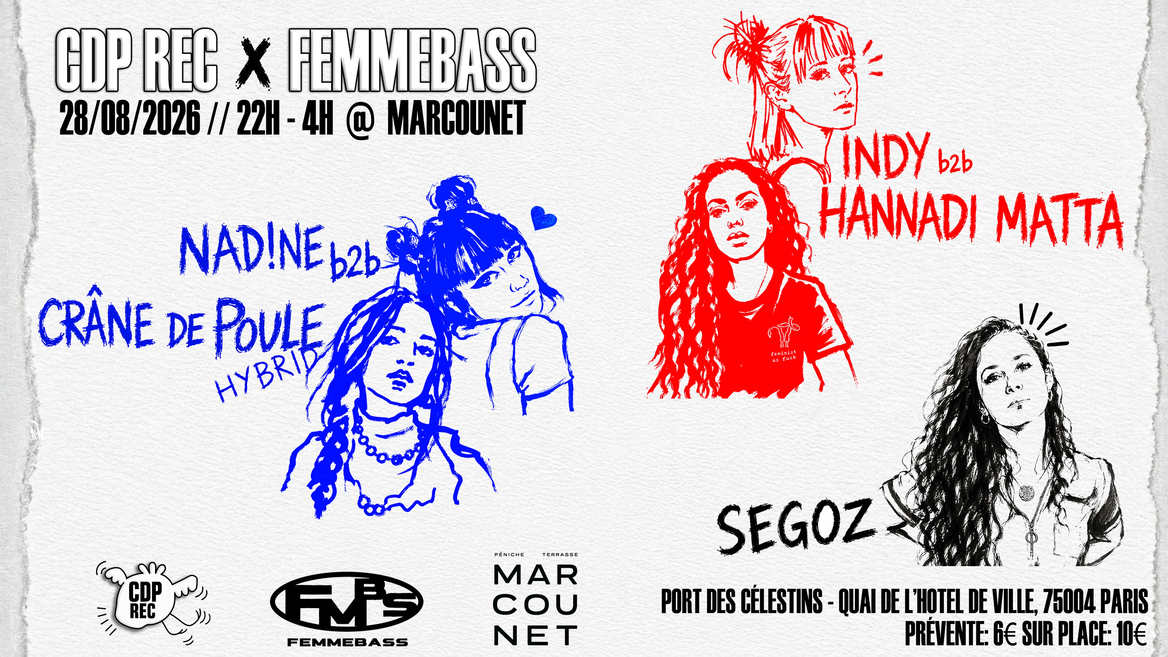 Cdp Rec X Femmebass: Nad!Ne B2b Crâne De Poule & More