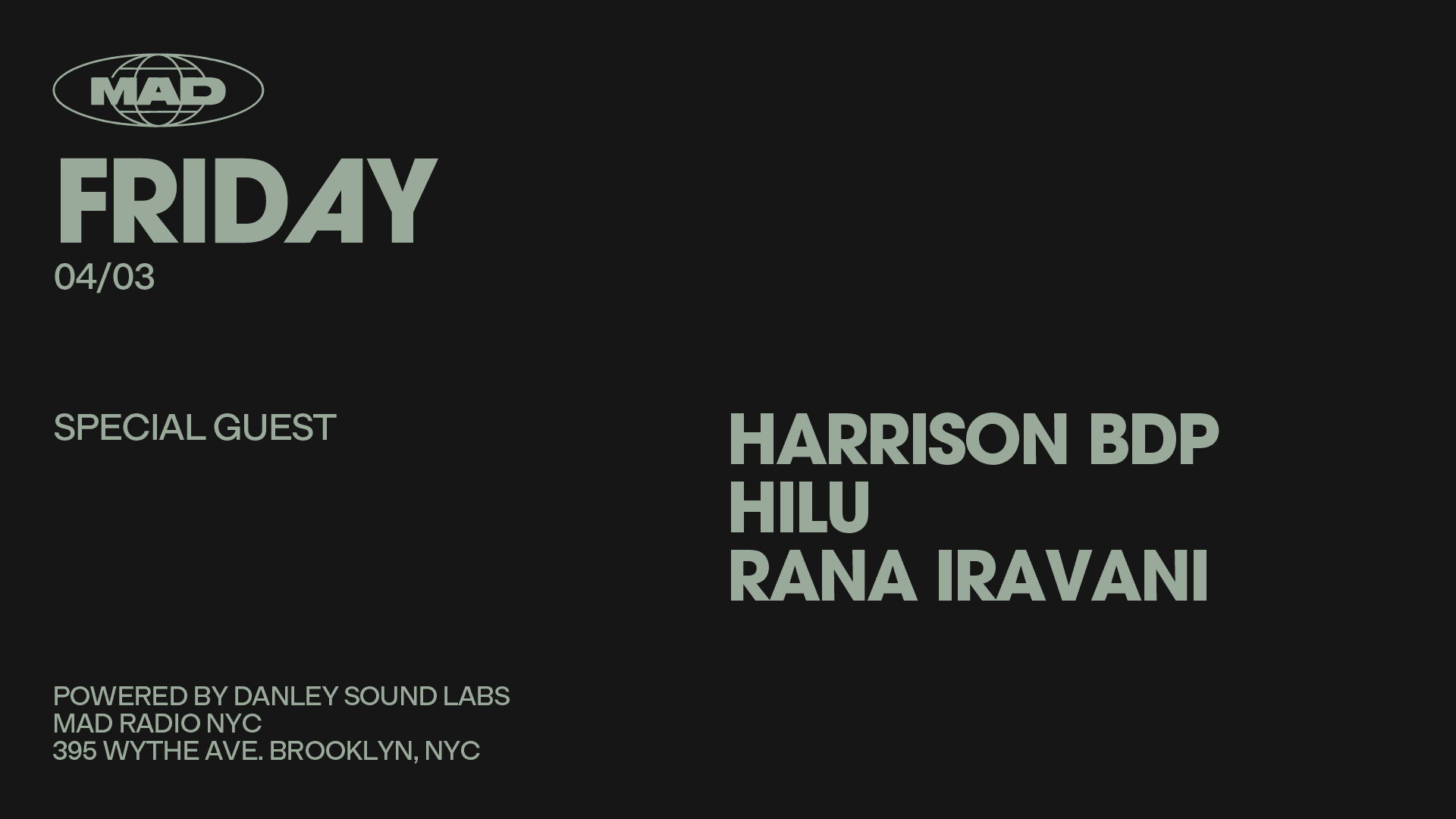 Harrison Bdp / Hilu / Rana Iravani