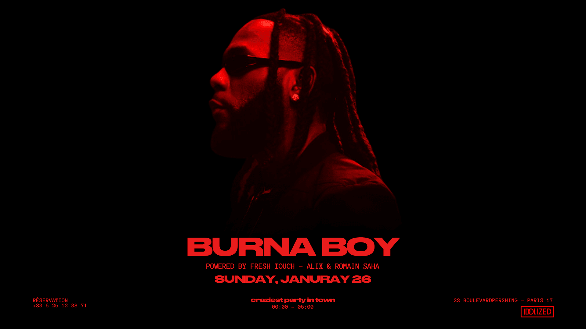 Burna Boy @ Fresh Touch I Pfw Sunday- Jan. 26th