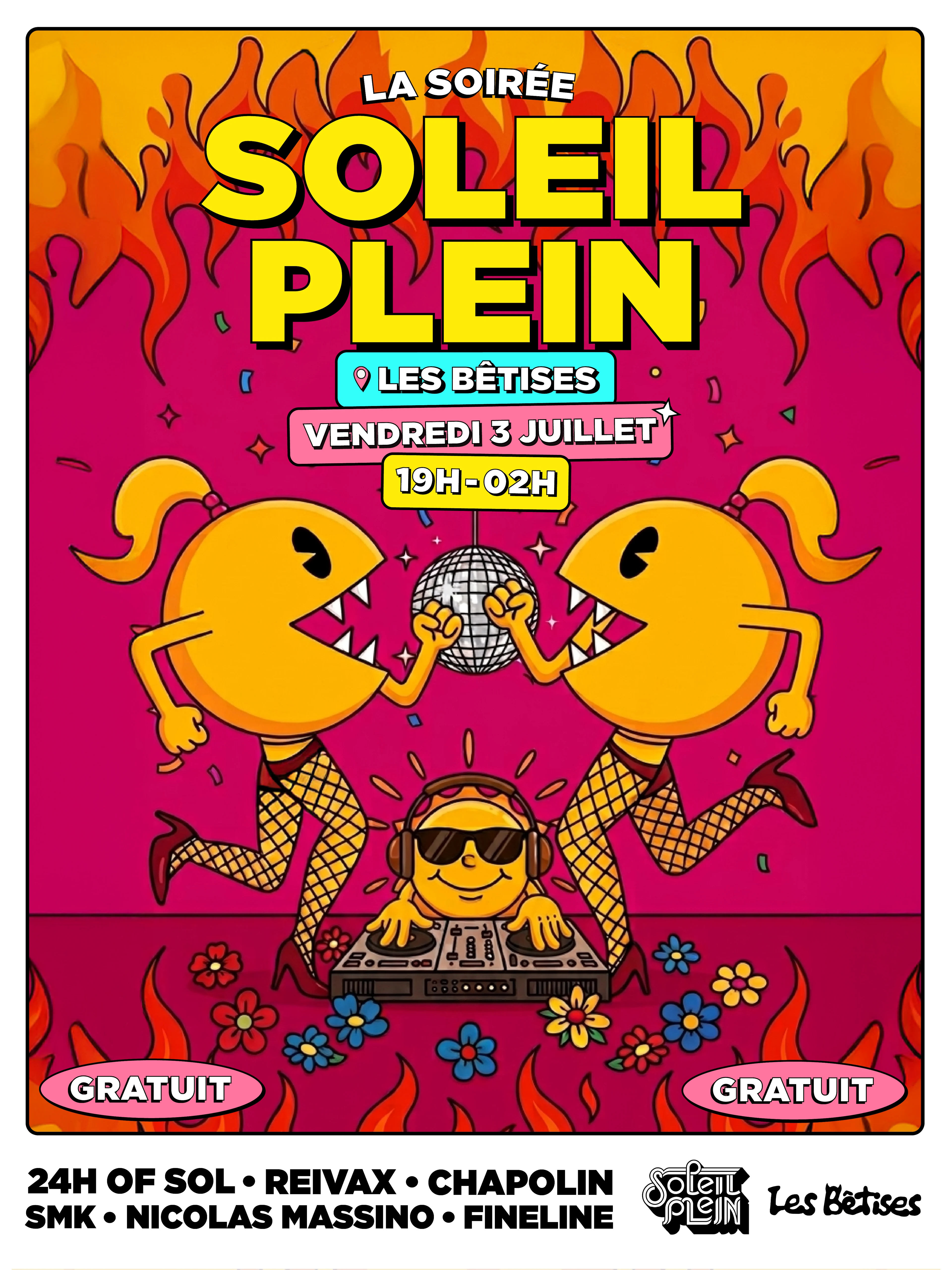 Soleil Plein Invite : Nicolas Massino, Smk & Fineline