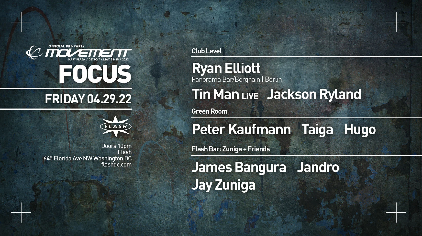 Focus Presents Official Movement Pre-Party: Ryan Elliott - Tin Man