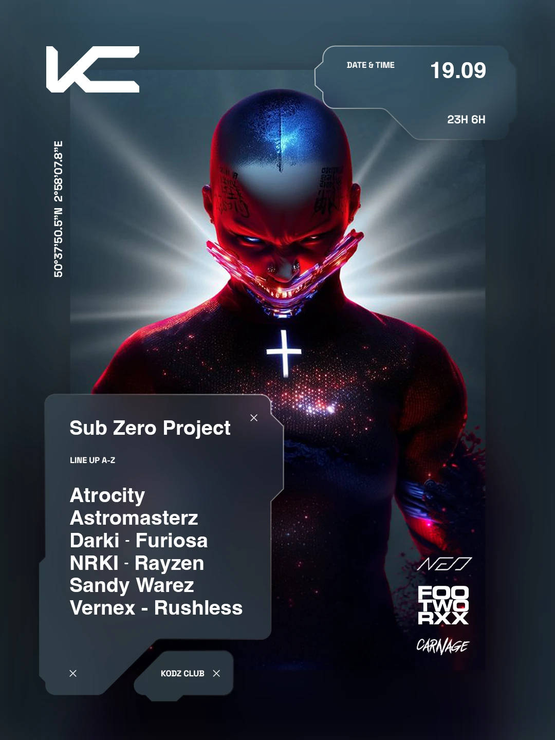 Kodz X Footworxx Presents : Subzero Project, Rayzen & More