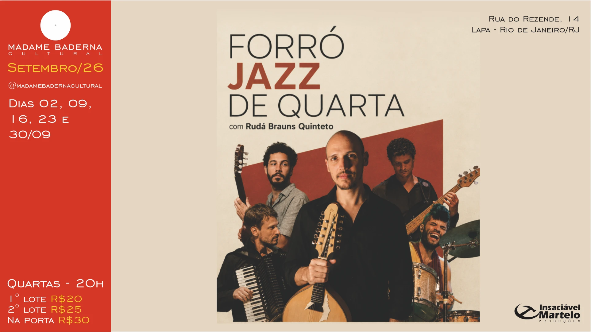Forró Jazz De Quarta (Com Rudá Brauns Quinteto) - Semana 5