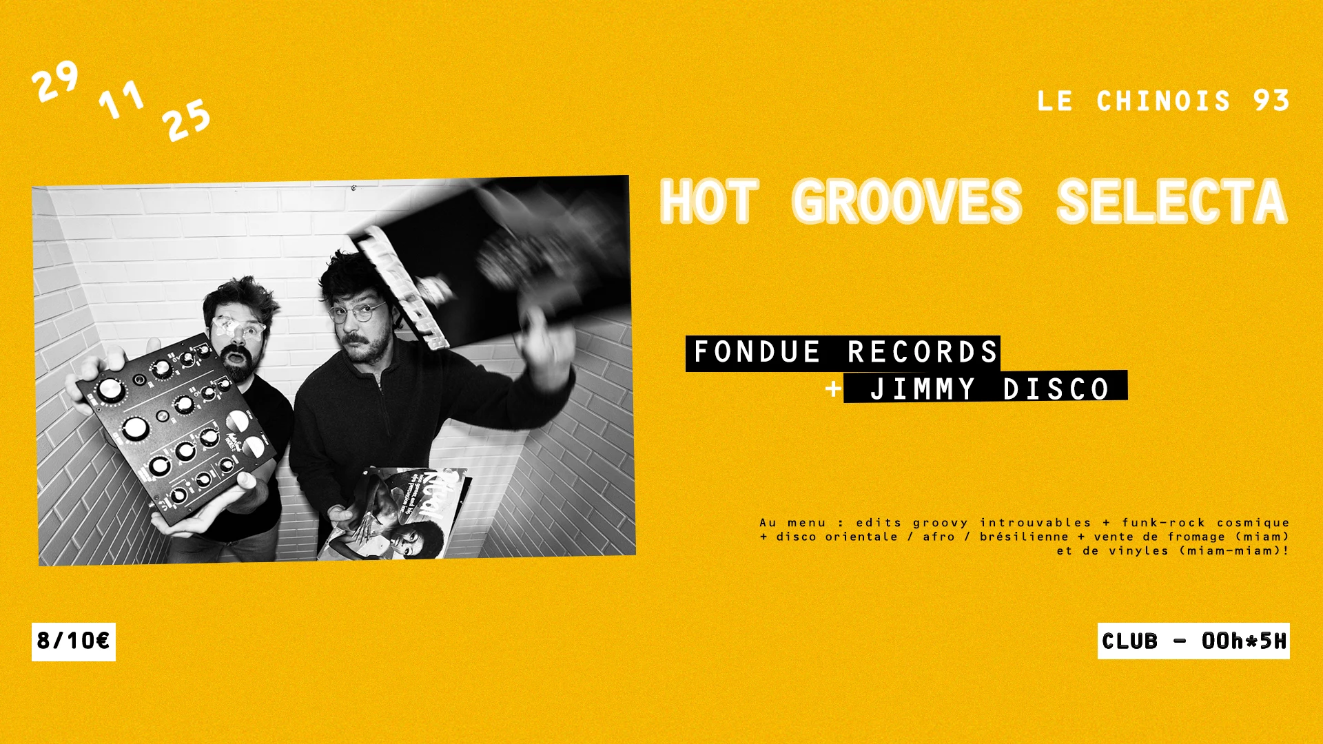 Hot Grooves Selecta : Fondue Records Invite Jimmy Disco