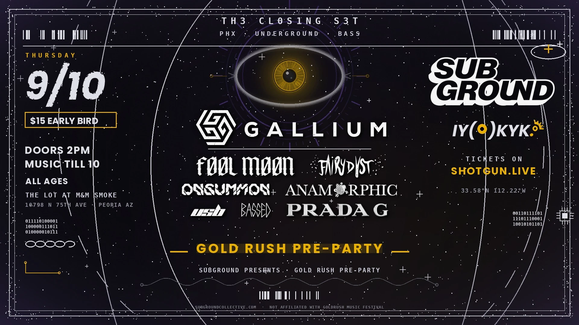Gold Rush Pre-Party At M&M