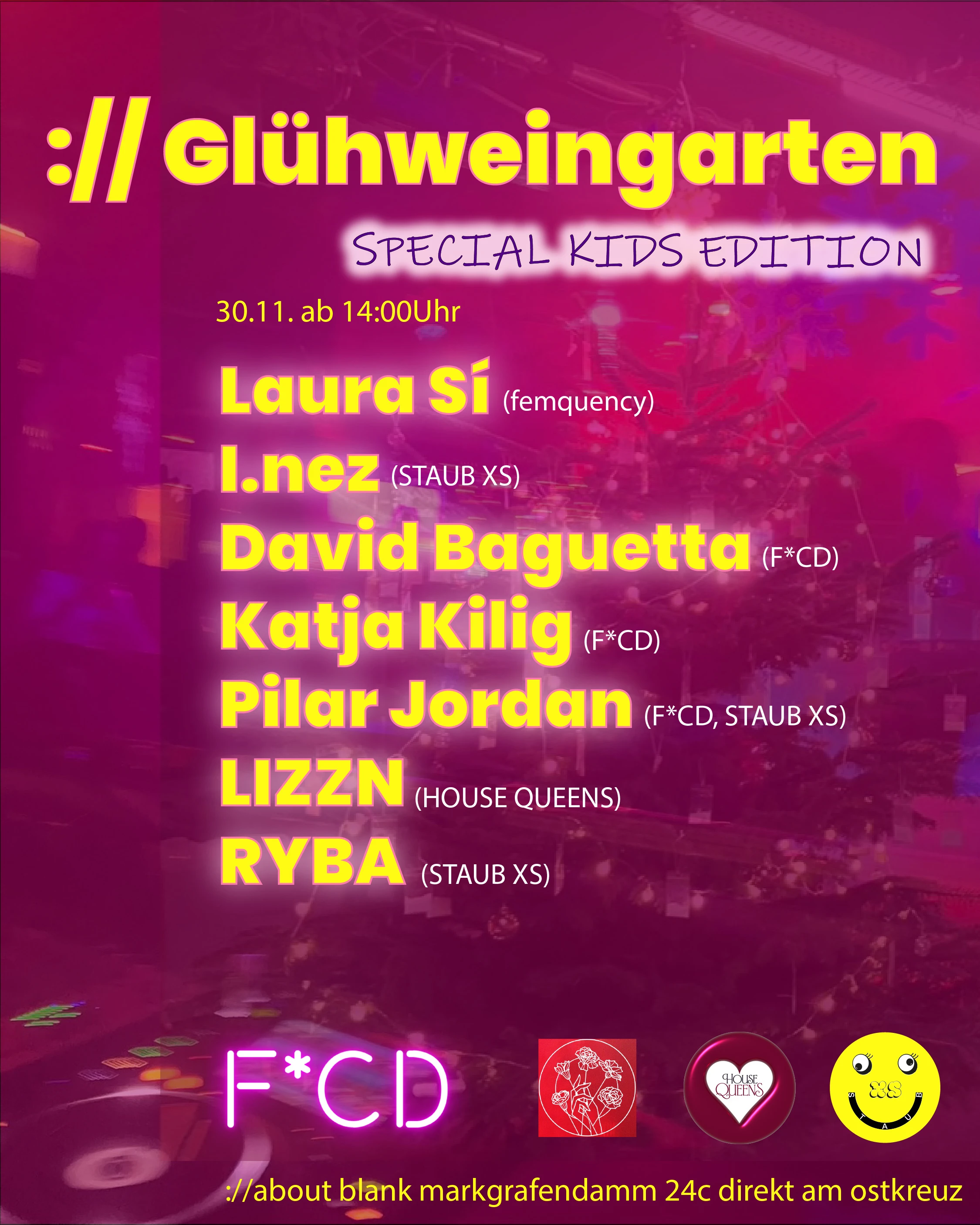 Glühweingarten X F*CD X Staub Xs X House Queens X Femquency