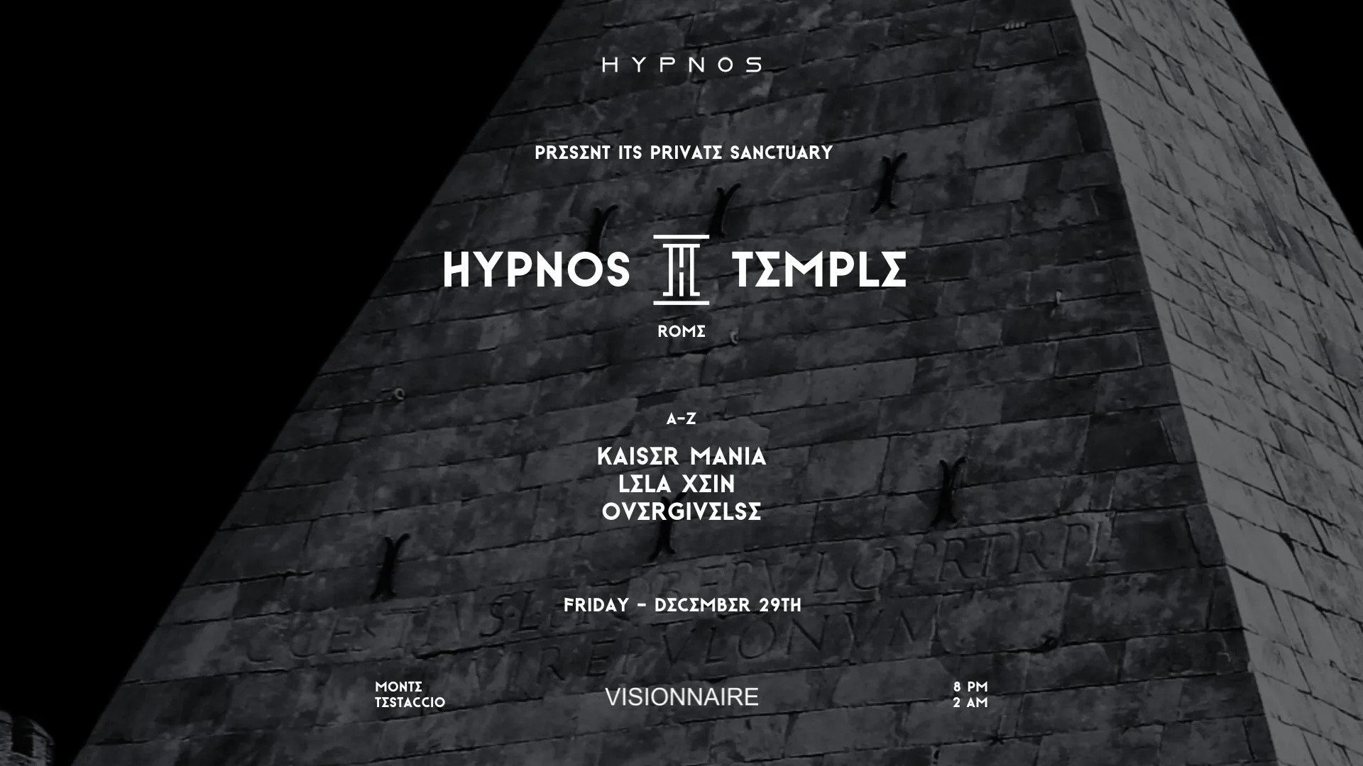 Hypnos Temple: New Year's Eve Prelude