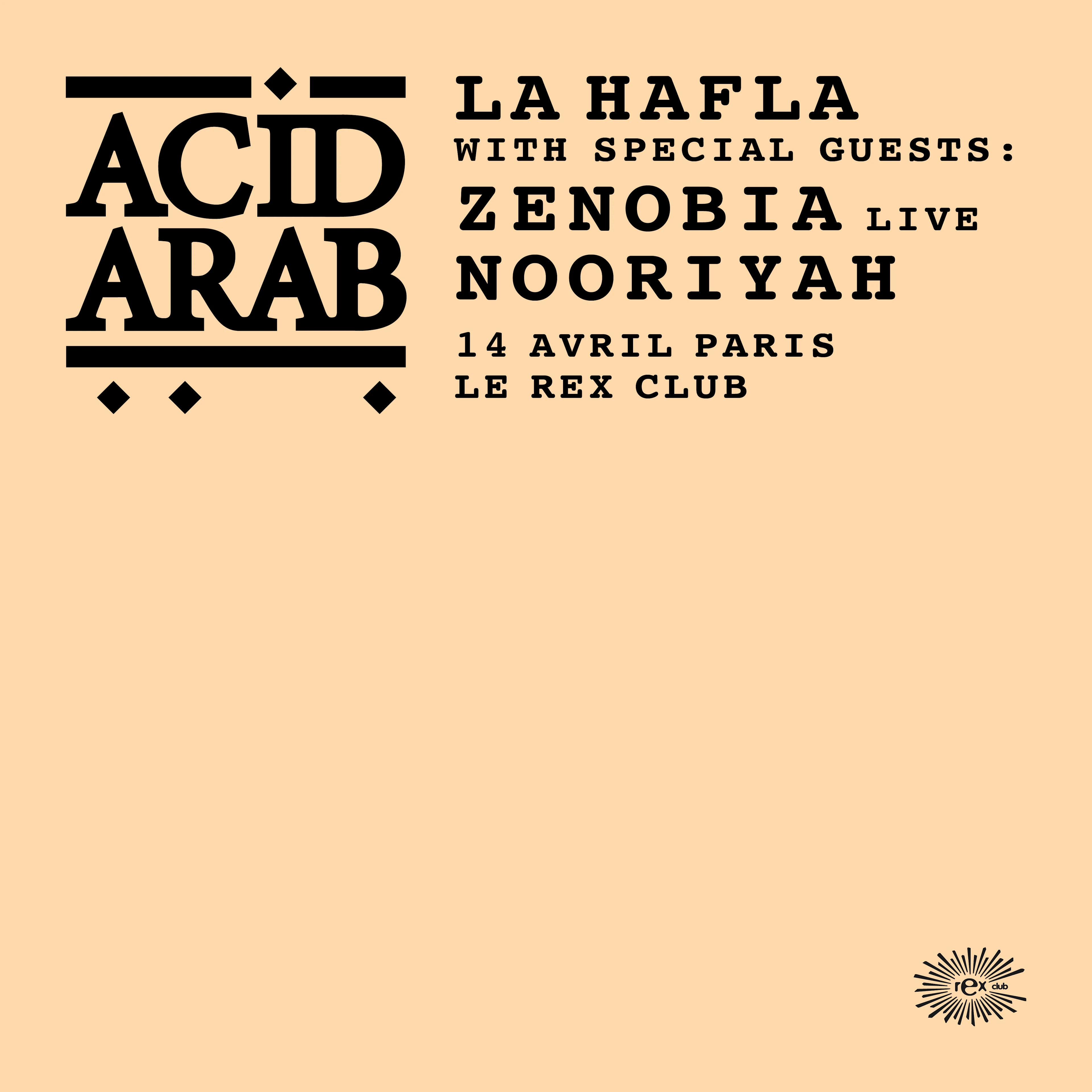 La Hafla Invites: Zenobia Live, Nooriyah, Acid Arab