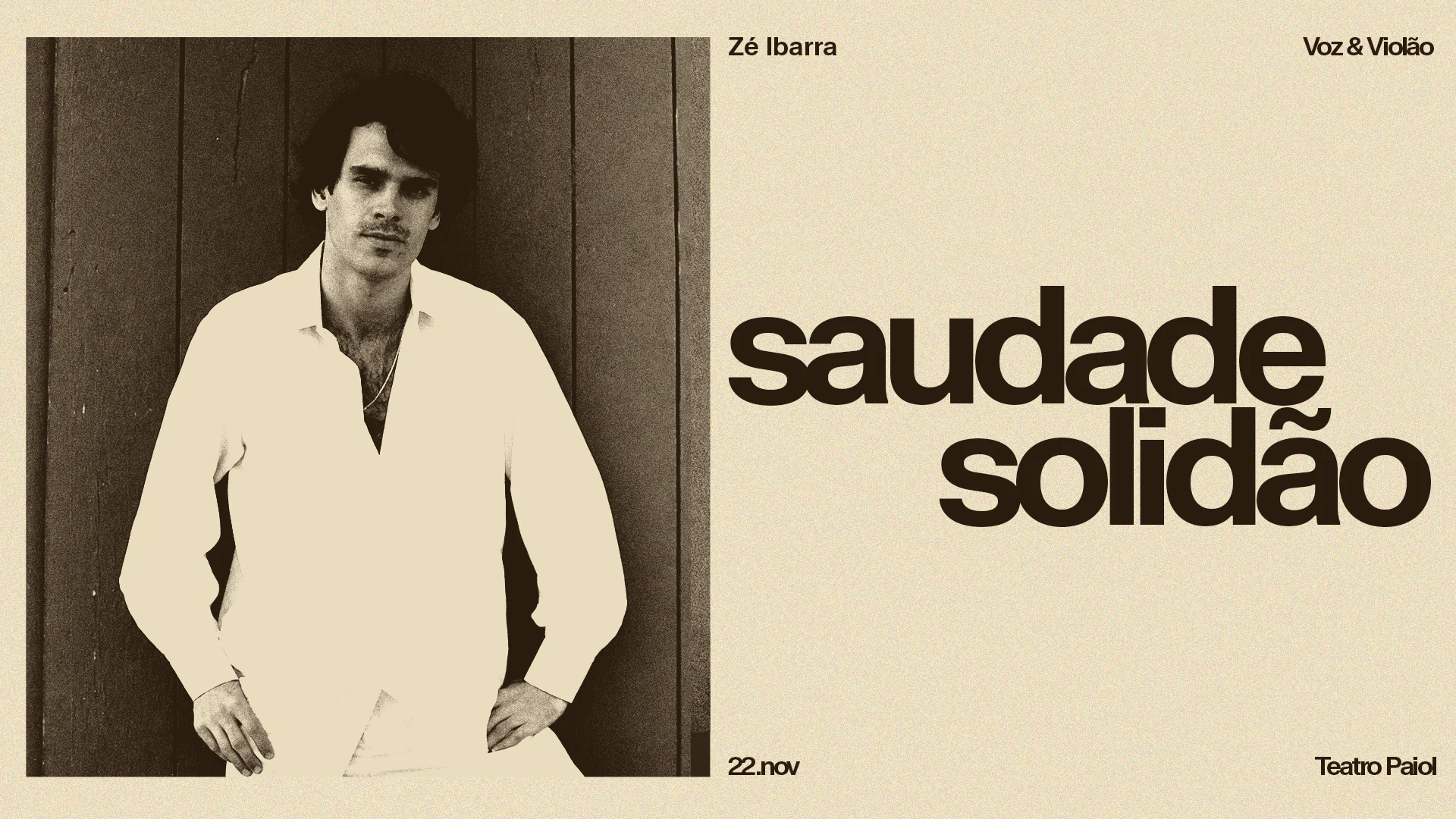 Zé Ibarra Apresenta Saudade Solidão Ao Vivo No Teatro Paiol