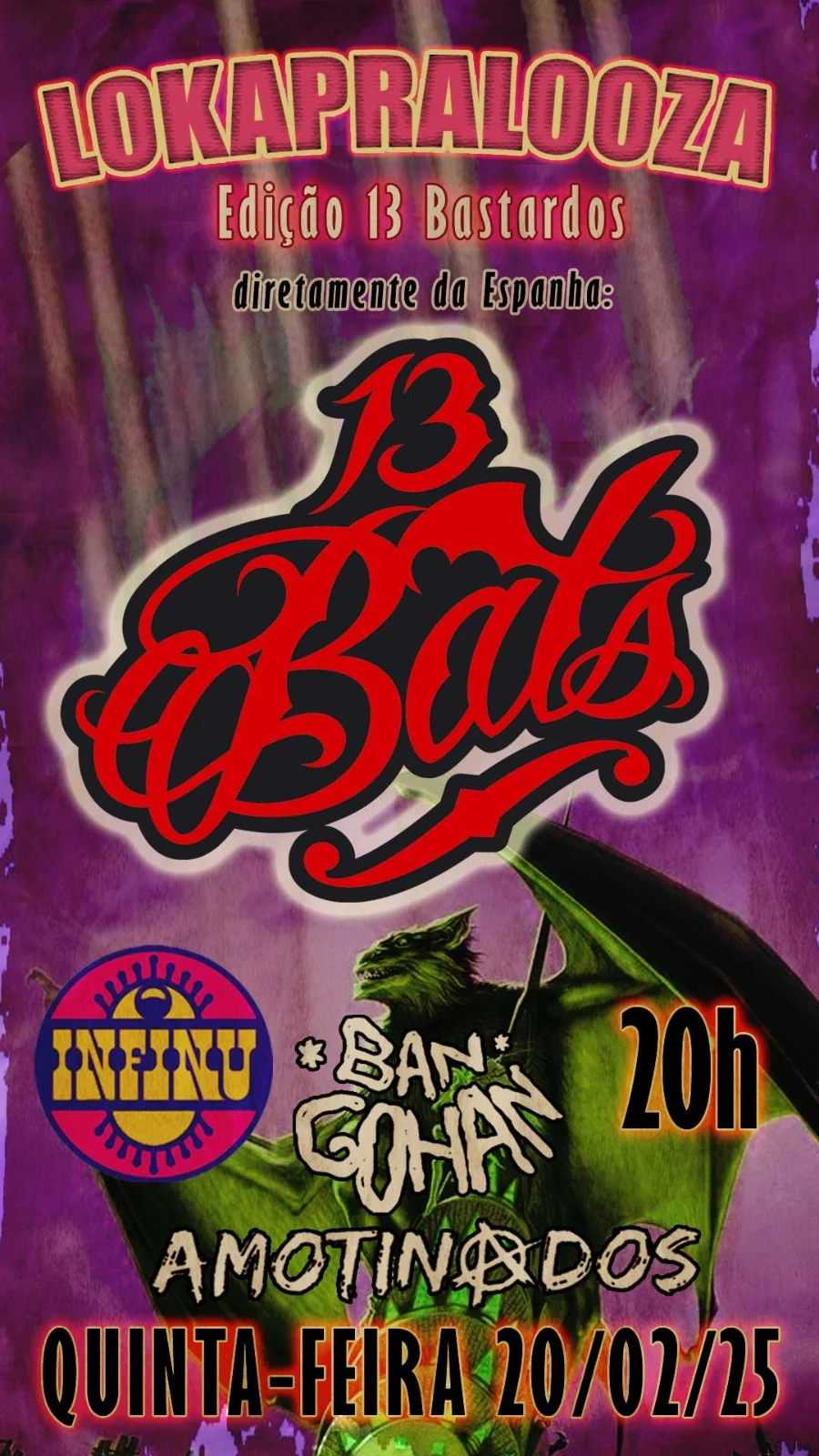 Lokapalooza Edição 13 Bats