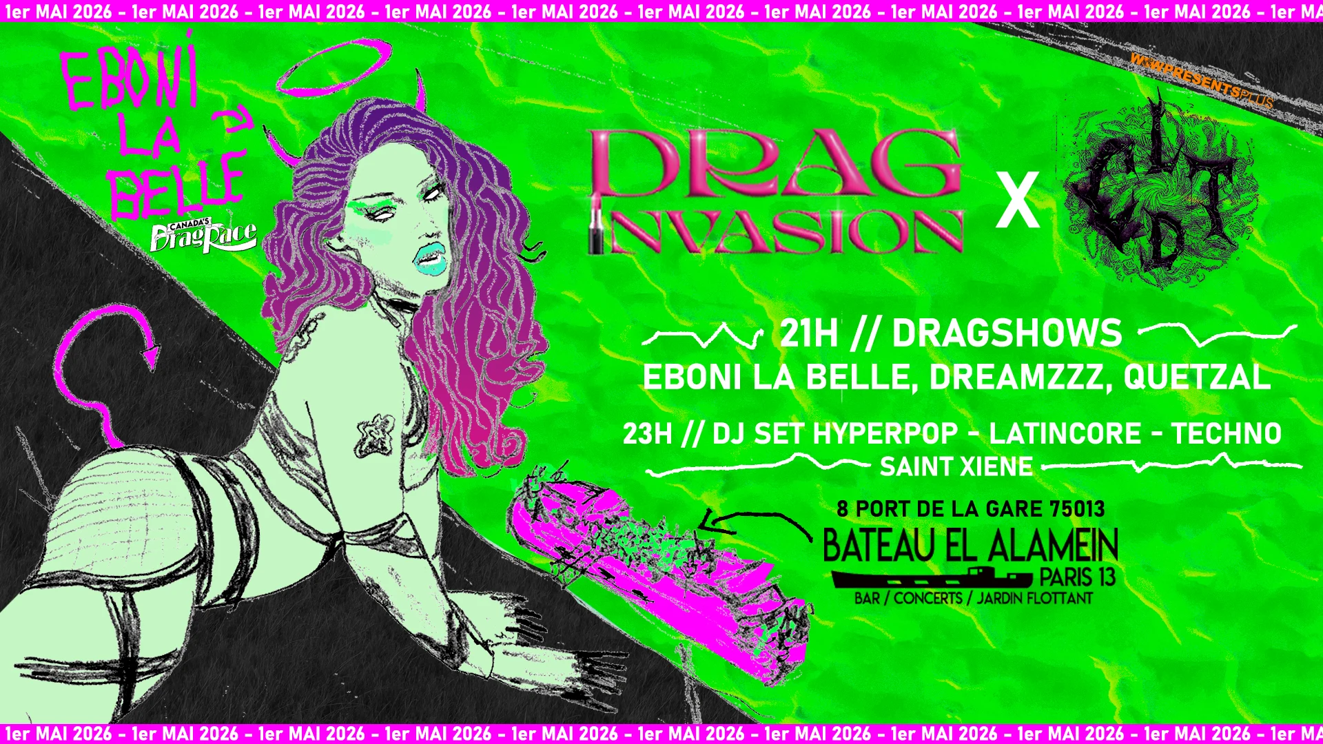Ven 01/05 : Drag Live Avec Eboni La'belle Drag Race Canada