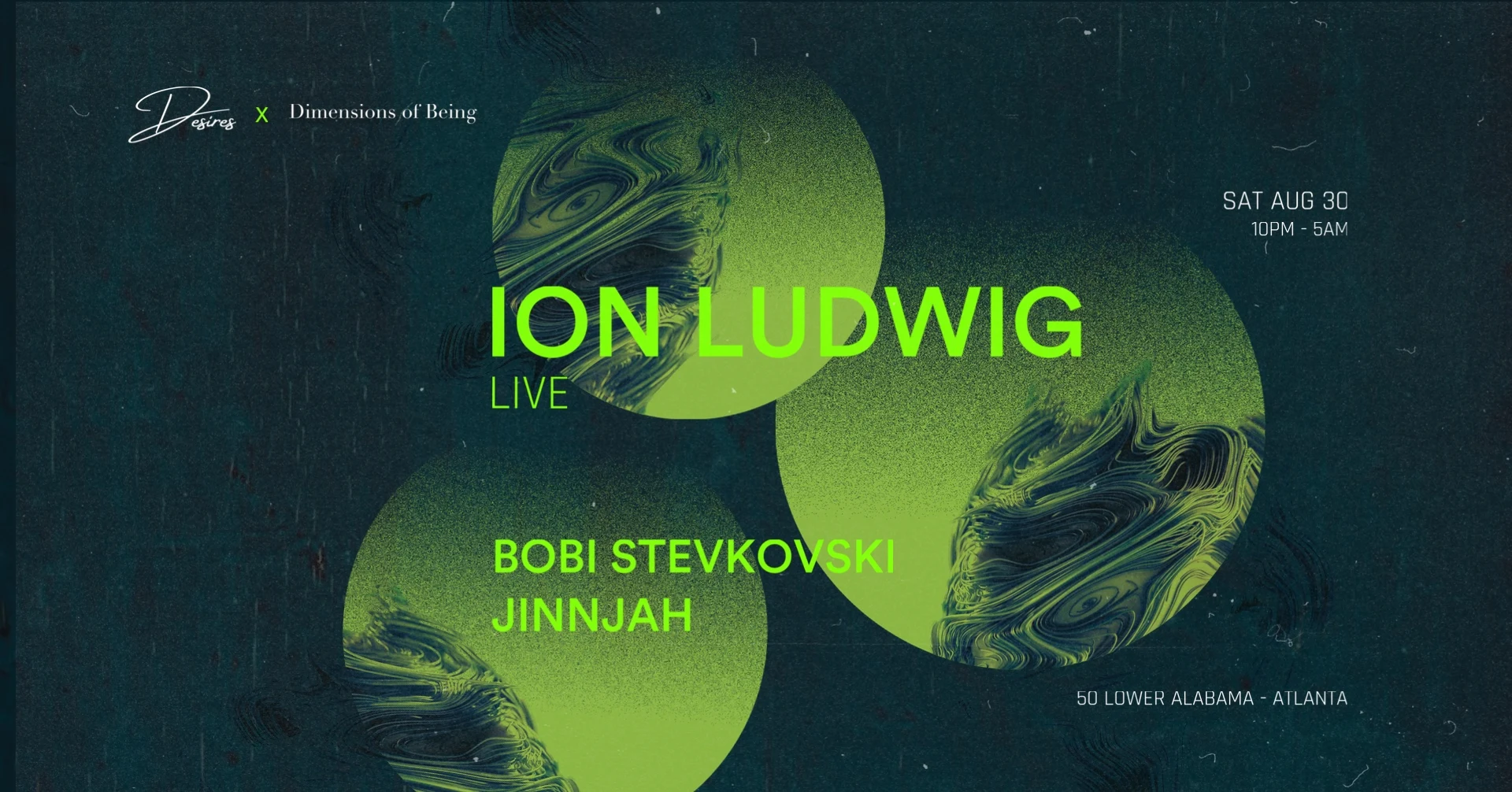 Desires X Dob Presents: Ion Ludwig Live