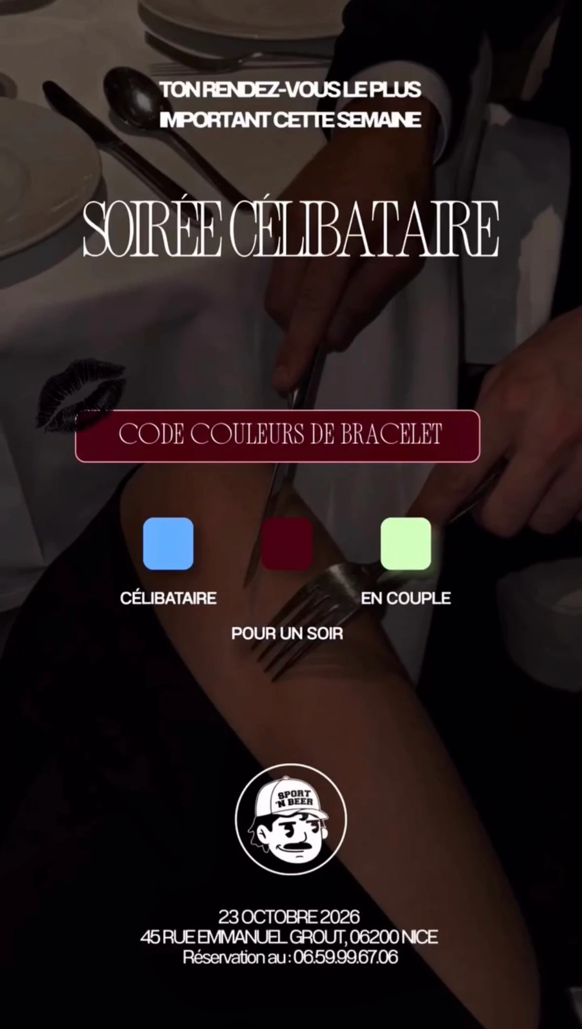 Soirée Célibataire Nice 💘 Bracelet Party | Sport’N Beer
