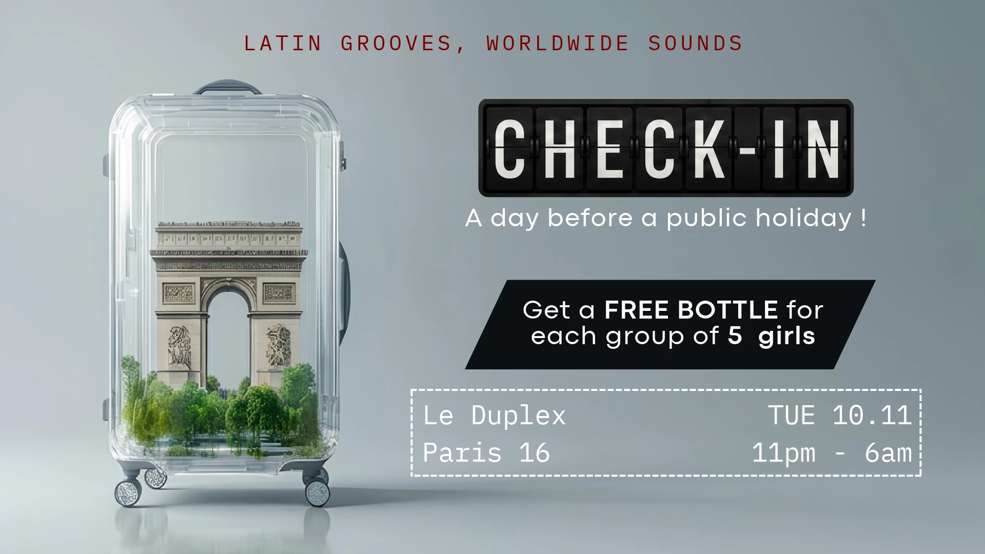 Check-In — Duplex — Flight 012: Paris — Veille De Jour Ferié