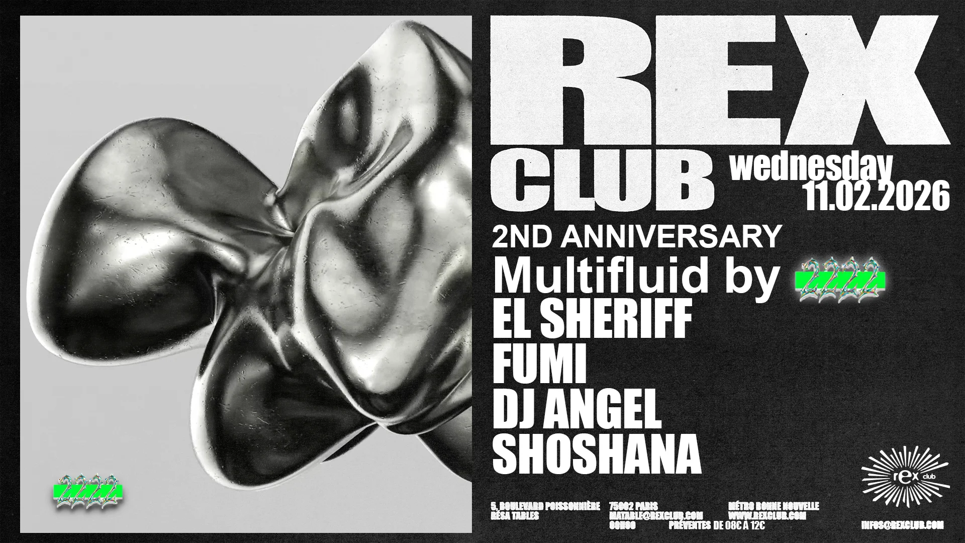 2nd Anniversary: Multifluid By 2222 W/ Fumi, Dj Angel & More