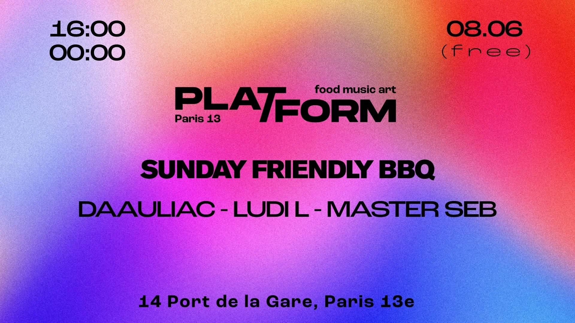 Sunday Friendly Bbq • Daauliac X Ludi L X Master Seb • Free