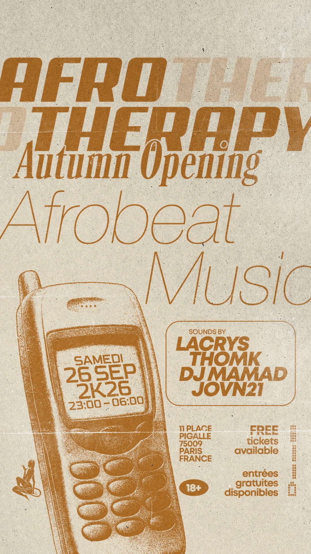 Afrotherapy - Samedi 26 Septembre - Folies Pigalle