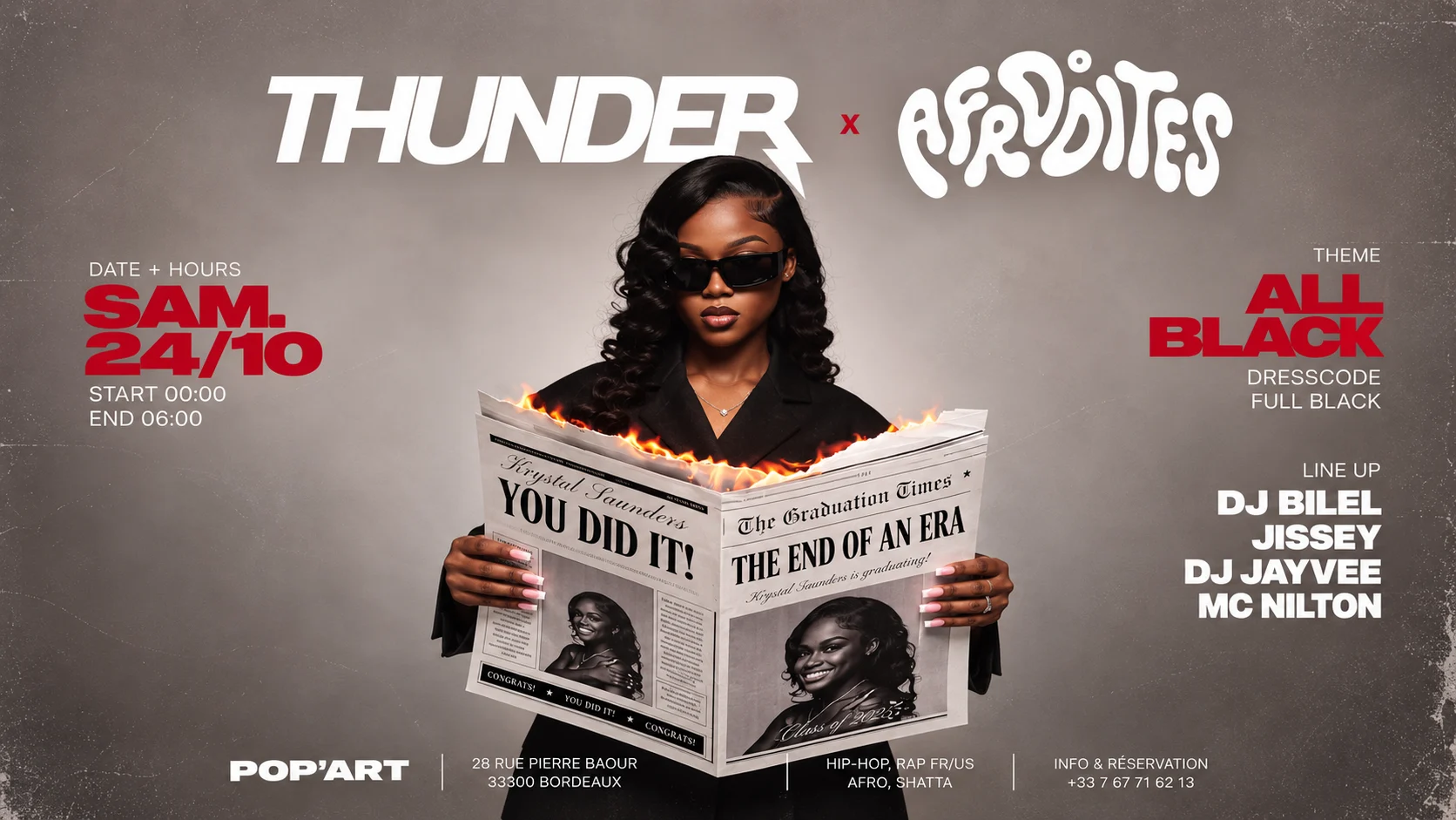 Thunder X Les Afrodites | 24/10 | Pop'art Full Black Edition