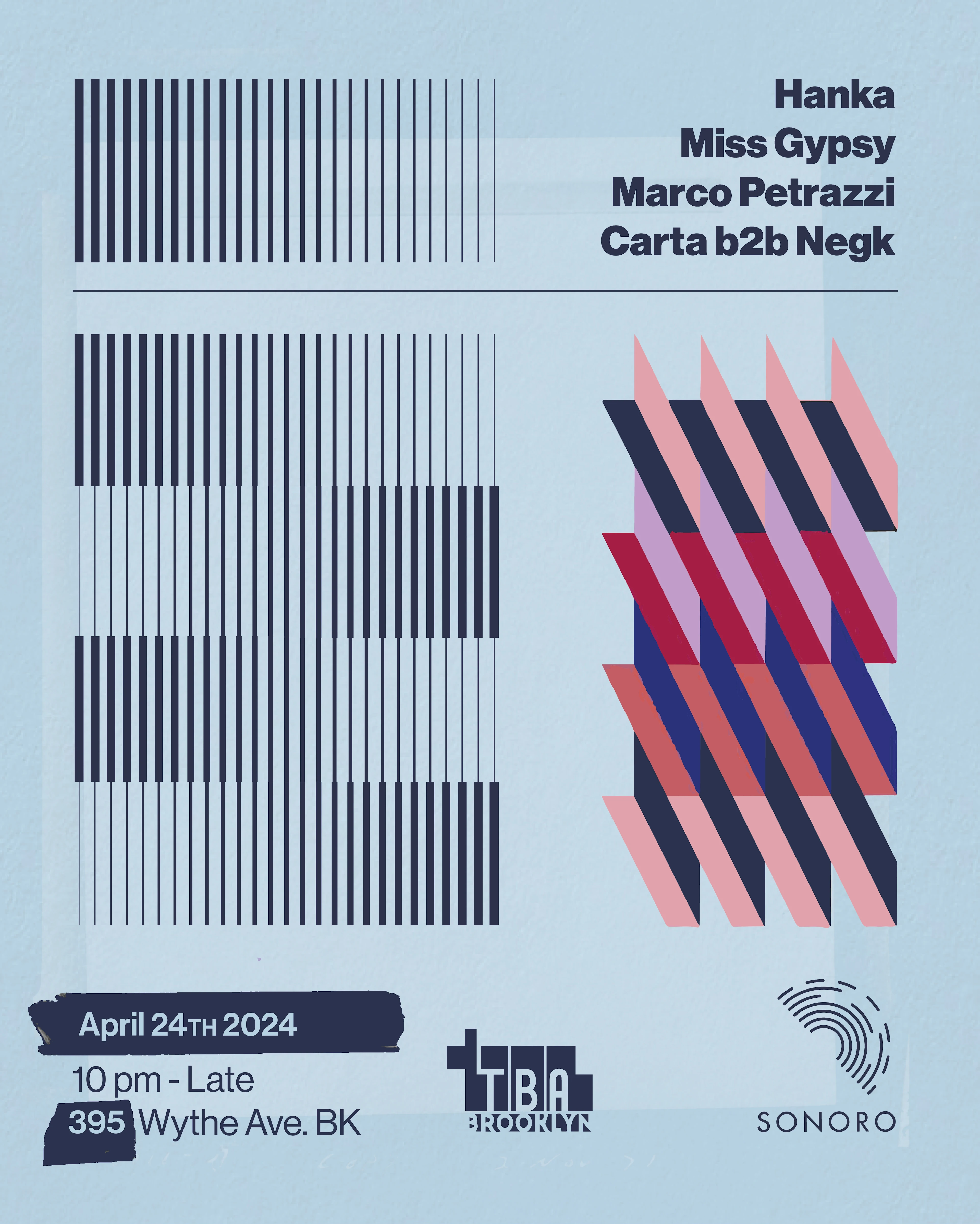 Sonoro: Hanka, Miss Gypsy, Marco Petrazzi, Carta B2b Negk