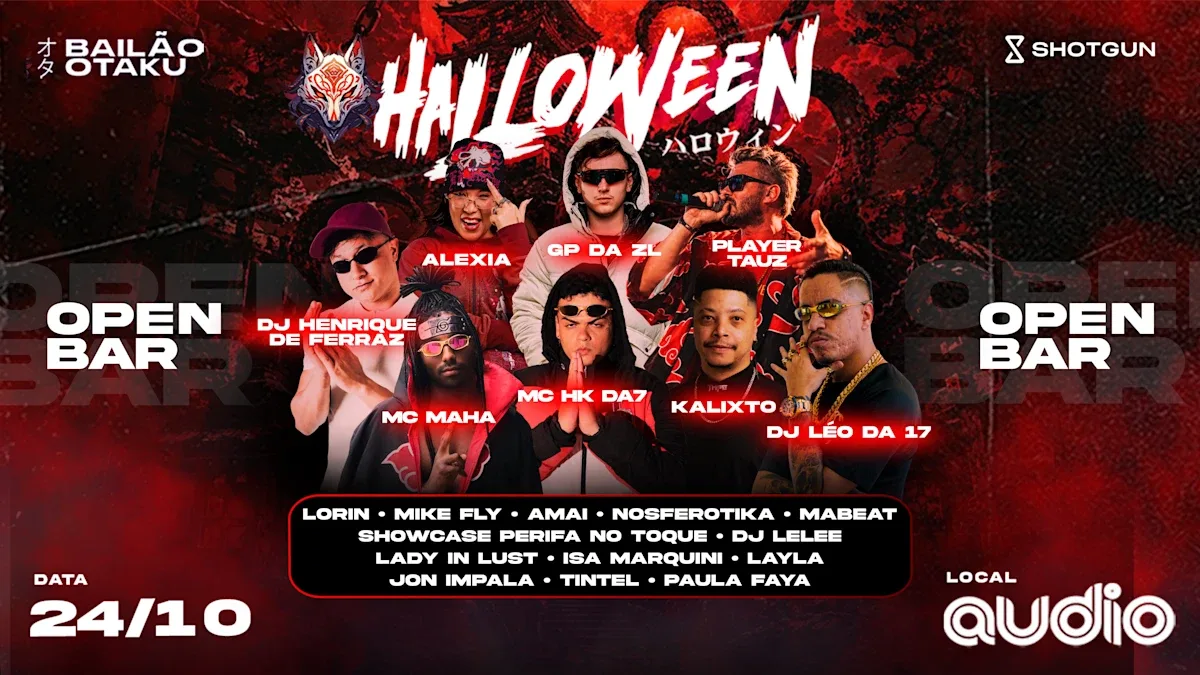 Bailão Otaku - Edição No Submundo - Halloween - Open Bar