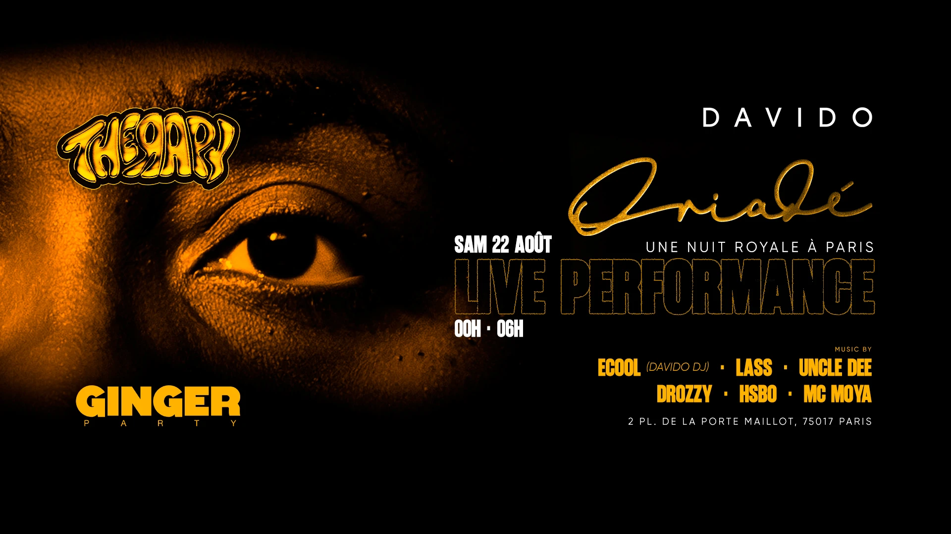 Davido Oriadé Party - Therapy X Ginger / 22 August