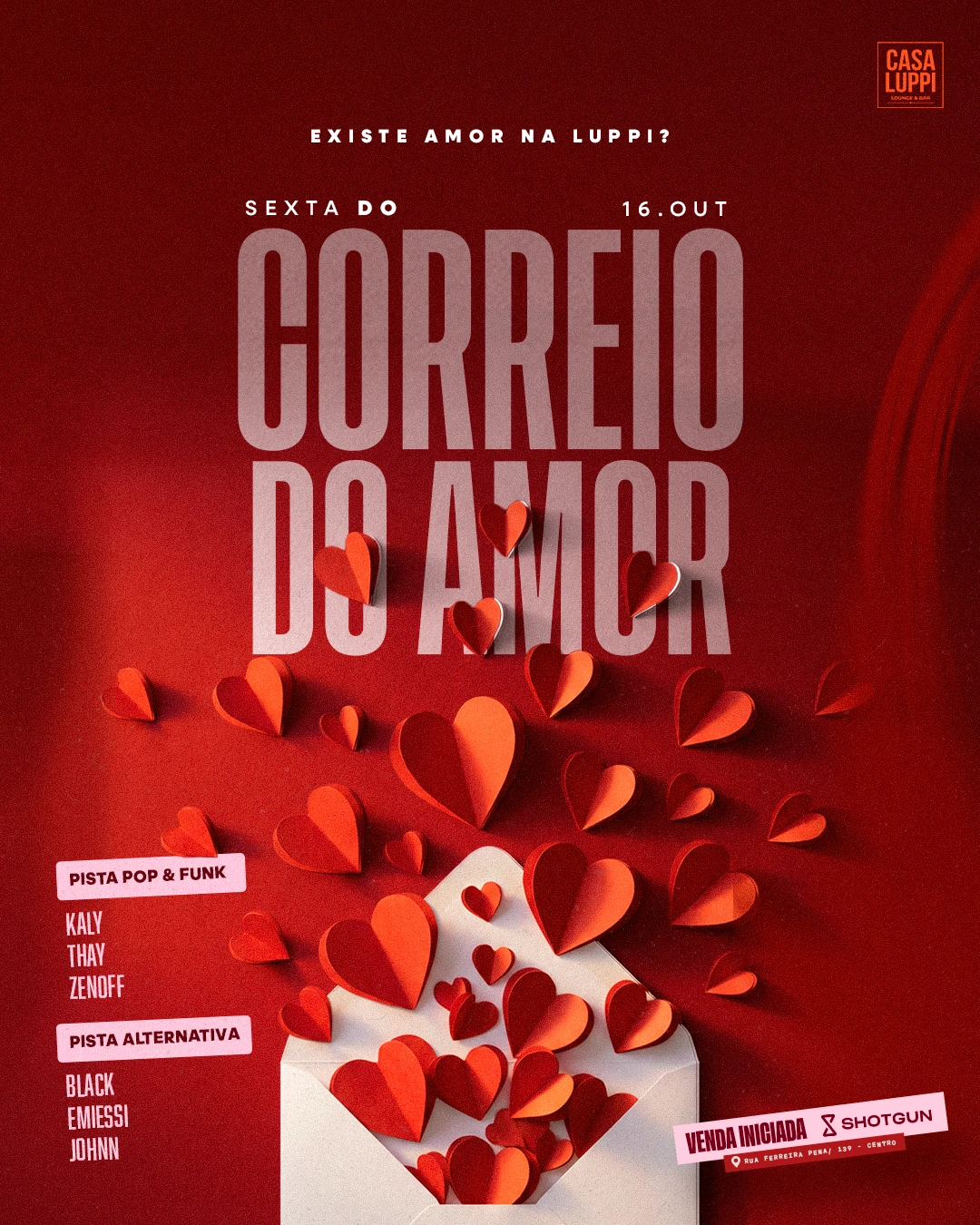 Correio Do Amor - Pista Pop/Funk E Pista Edm/Eletronica