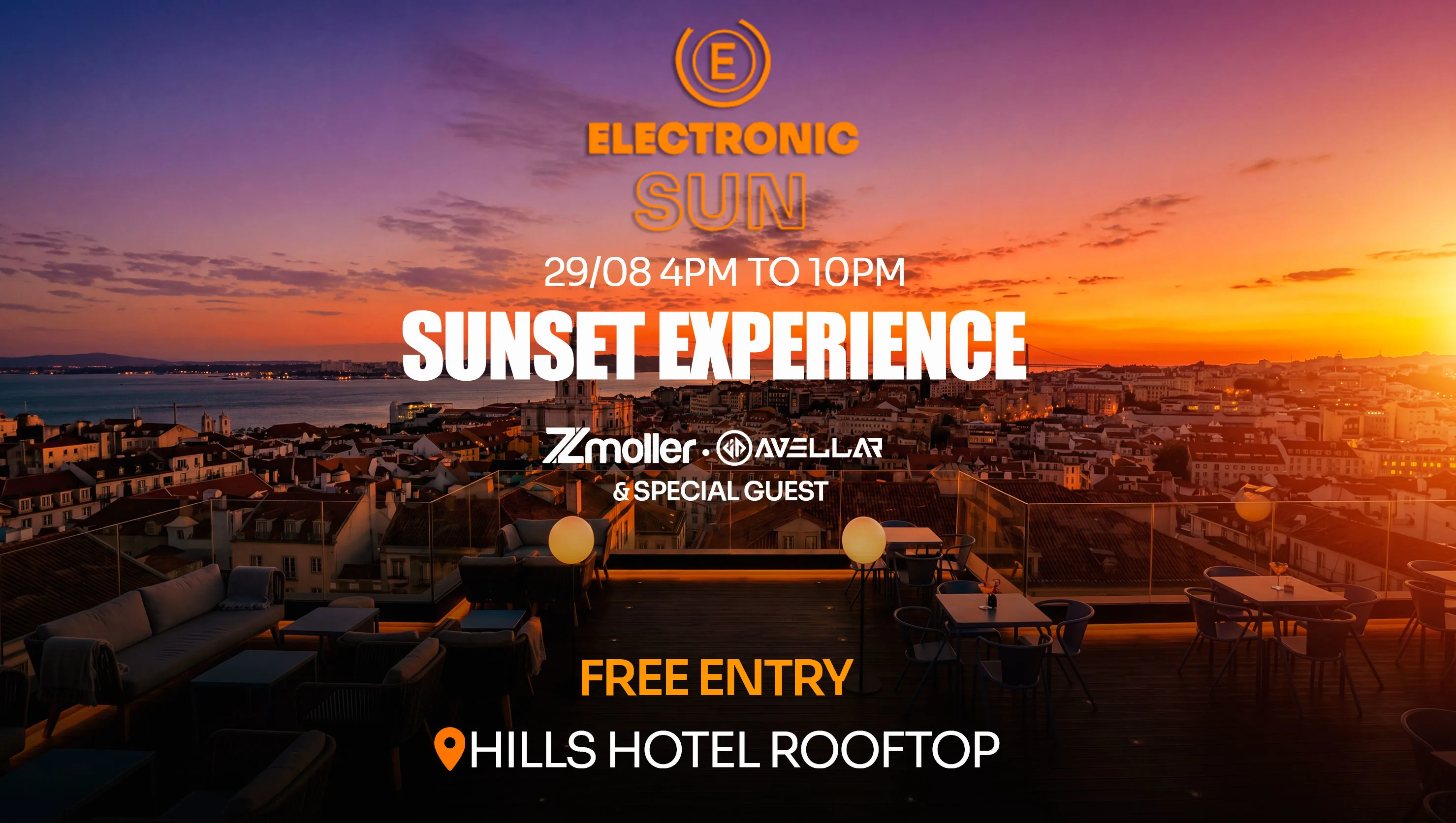 Electronic Sun X Hills Rooftop, Sunset Experience Free Entry