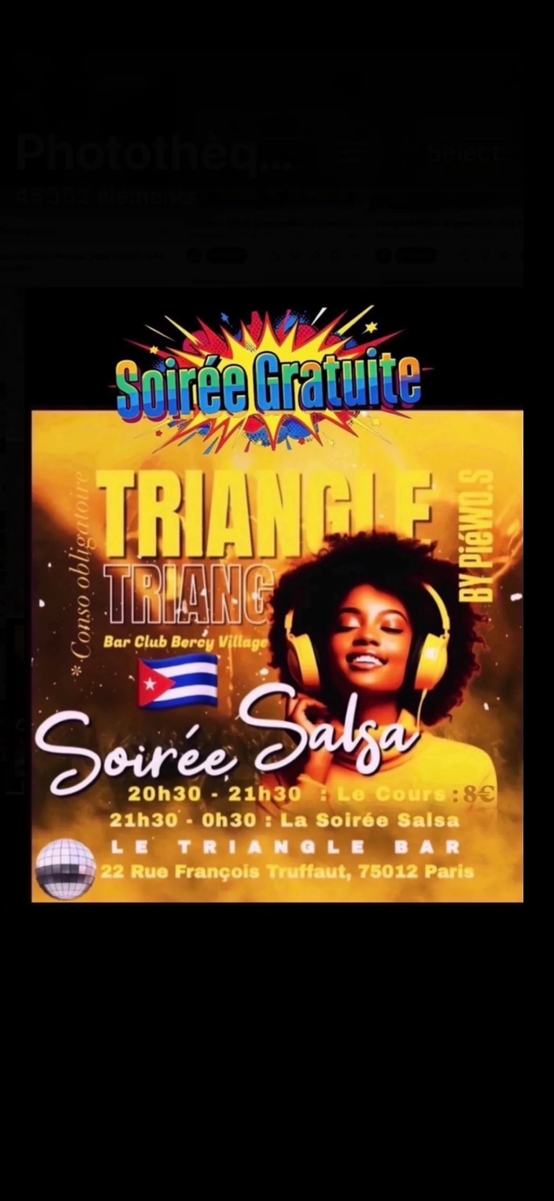 Samedi / Cours & Soirée Salsa Bercy Village Paris