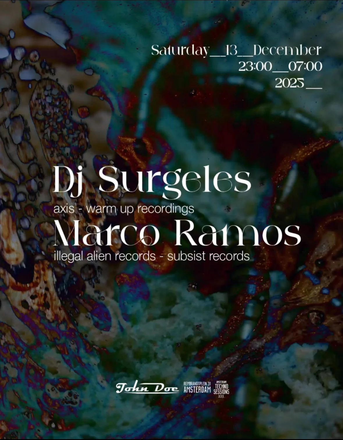 Amsterdam Techno Sessions W/ Dj Surgeles (Axis - Warmup Rec)