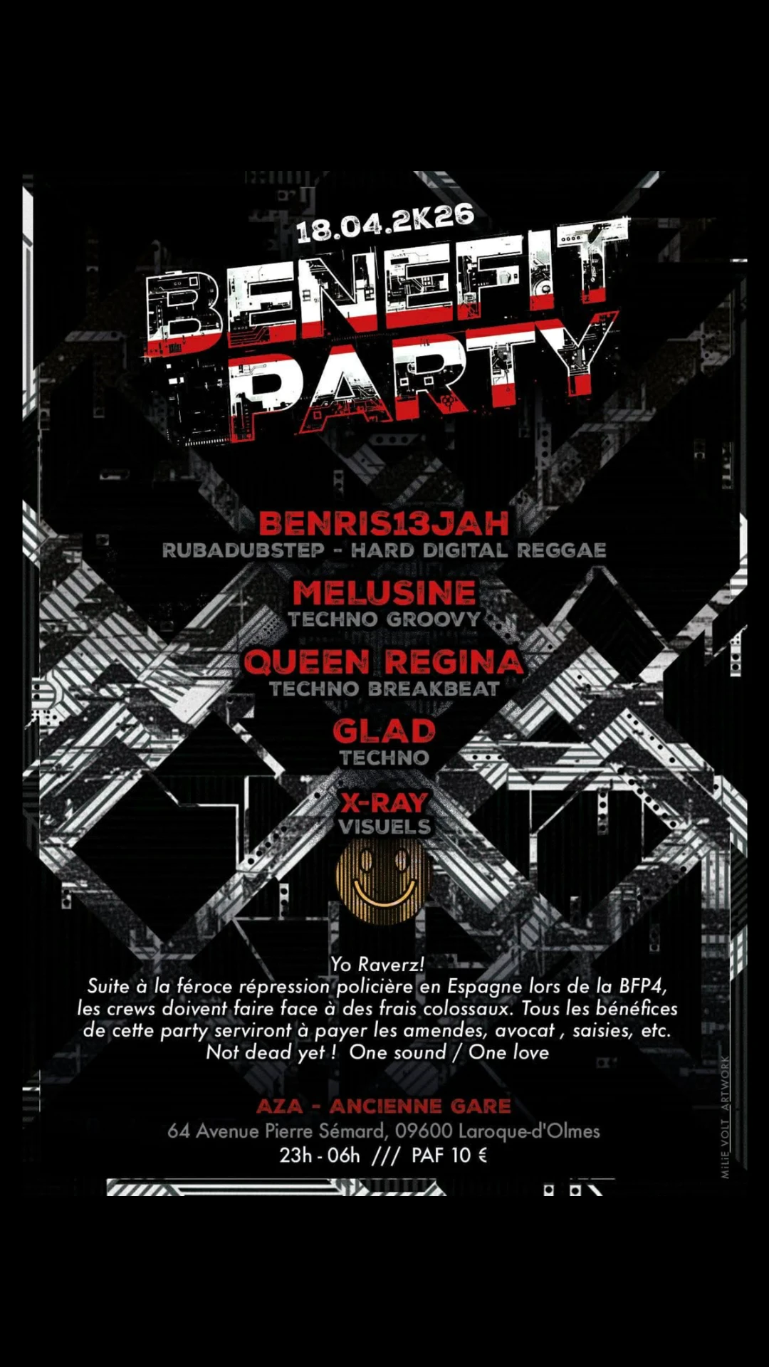 Benefit Party @ Aza | Glad-Melusine-Queen Regina-Ben13jah