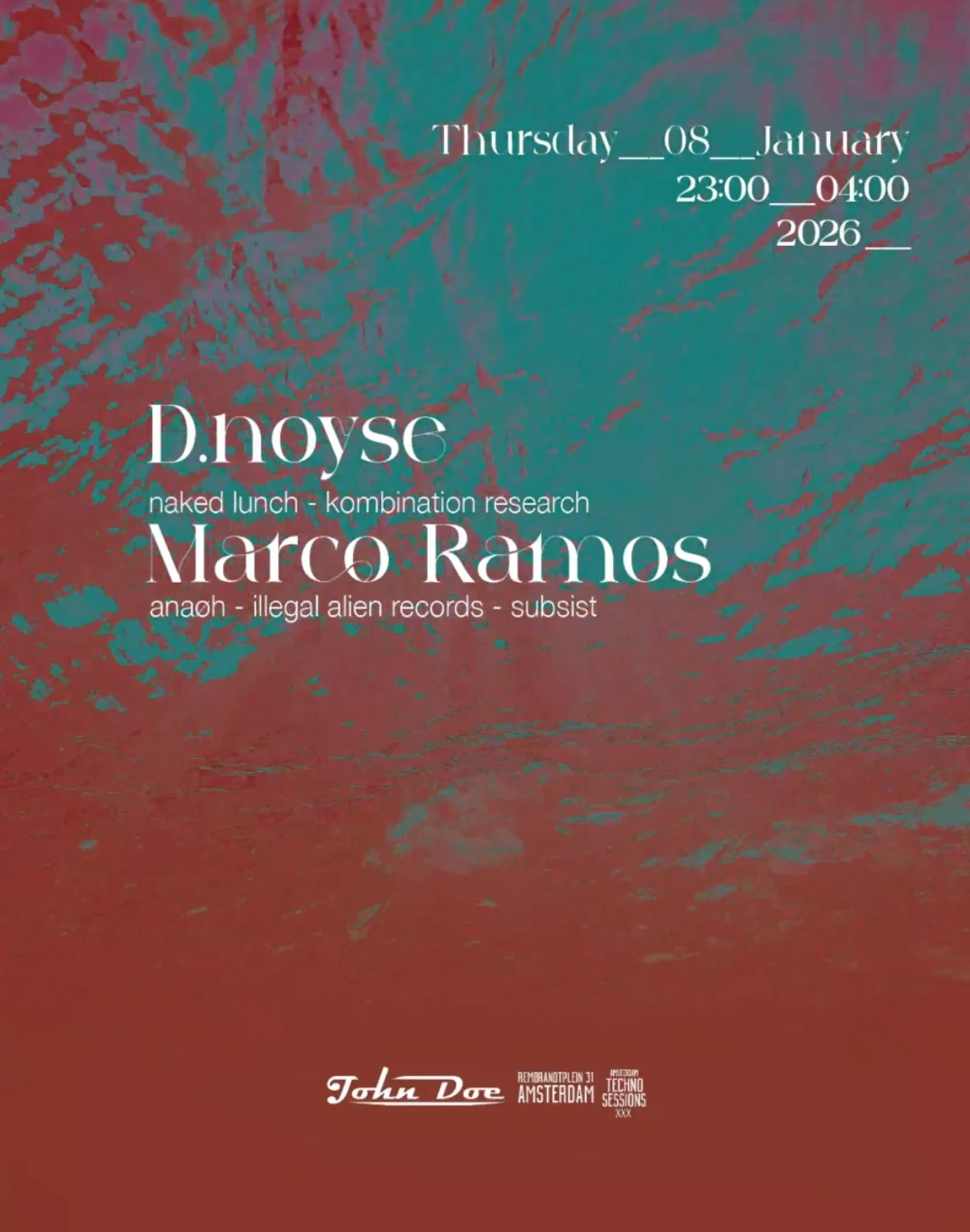Amsterdam Techno Sessions - With D.Noyse & Marco Ramos
