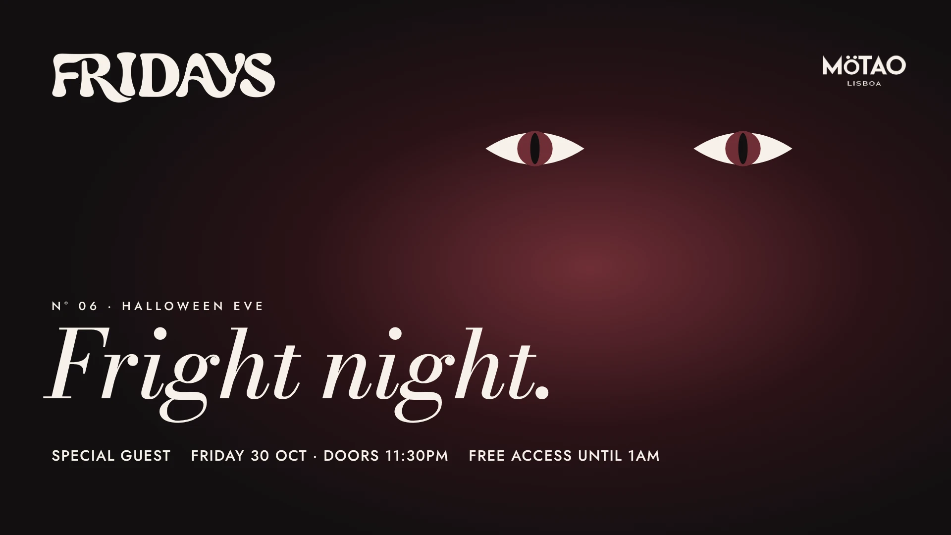Fridays At Mötao Halloween Eve