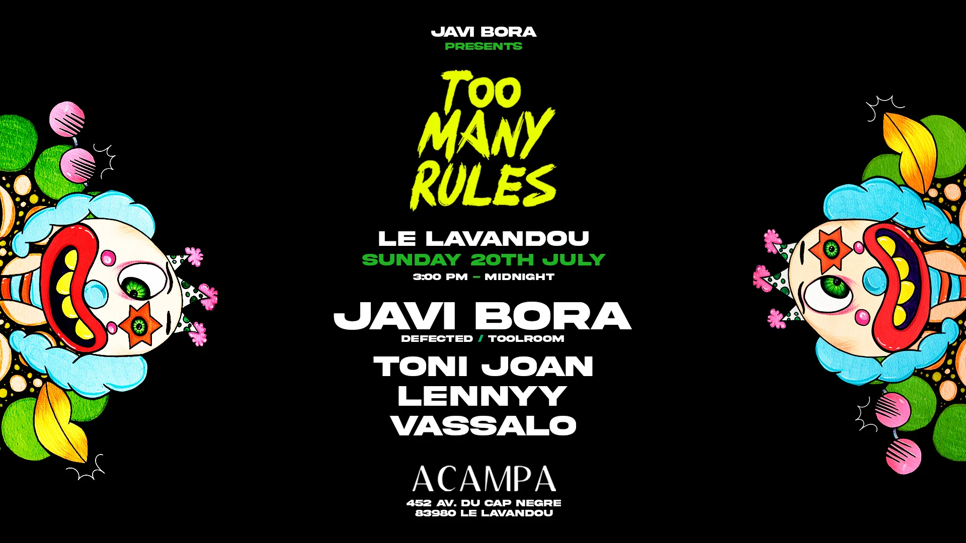 Beach Party - Too Many Rules X Acampa / Dim 20 Juil