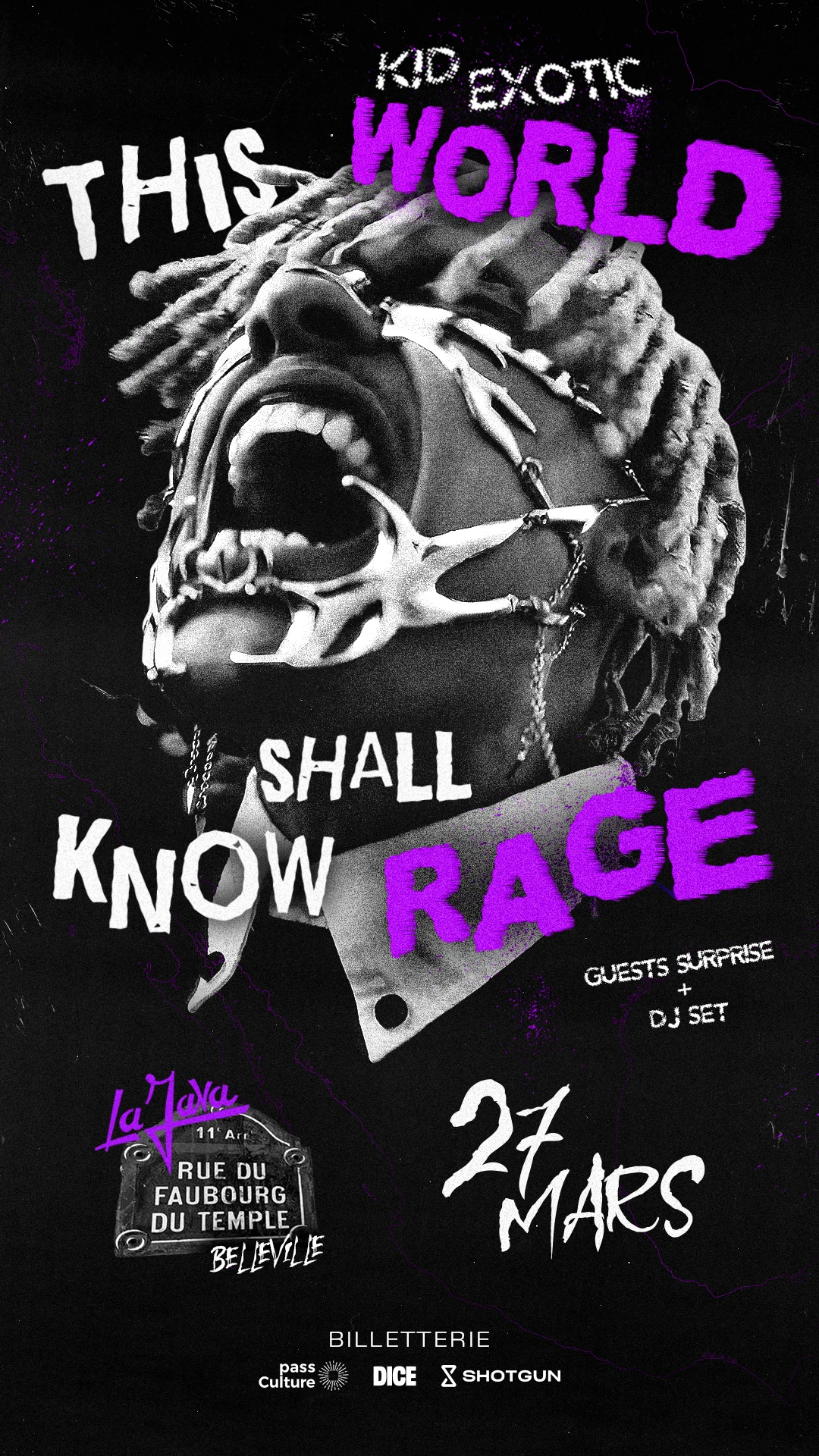 Kid Exotic – Release Party : This World Shall Know Rage Java
