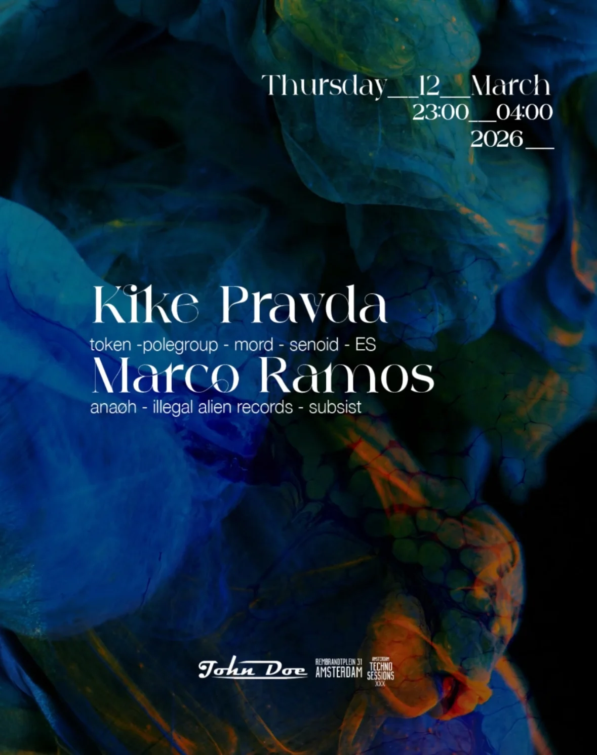Amsterdam Techno Sessions W/ Kike Pravda (Token-Mord) Es