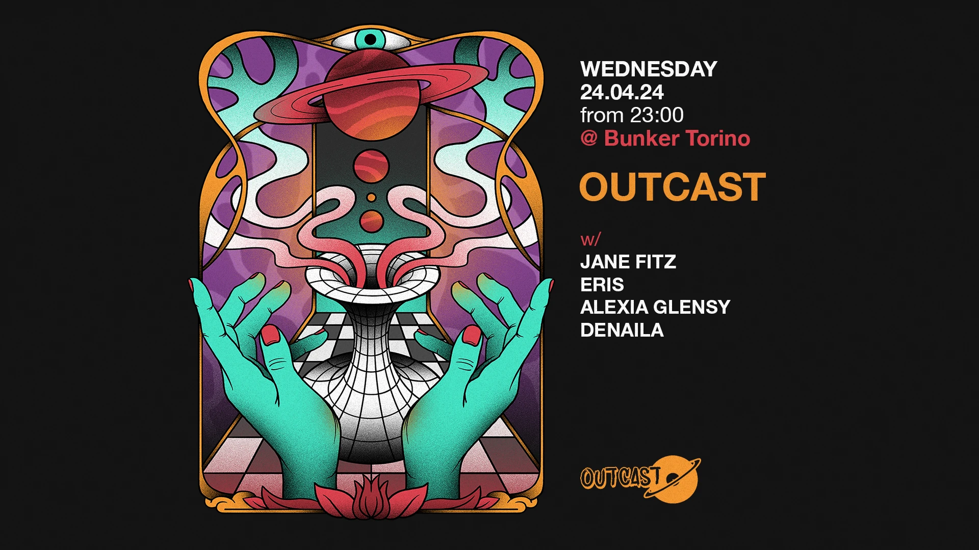 Outcast @ Bunker W/ Jane Fitz, Eris, Alexia Glensy,Denaila