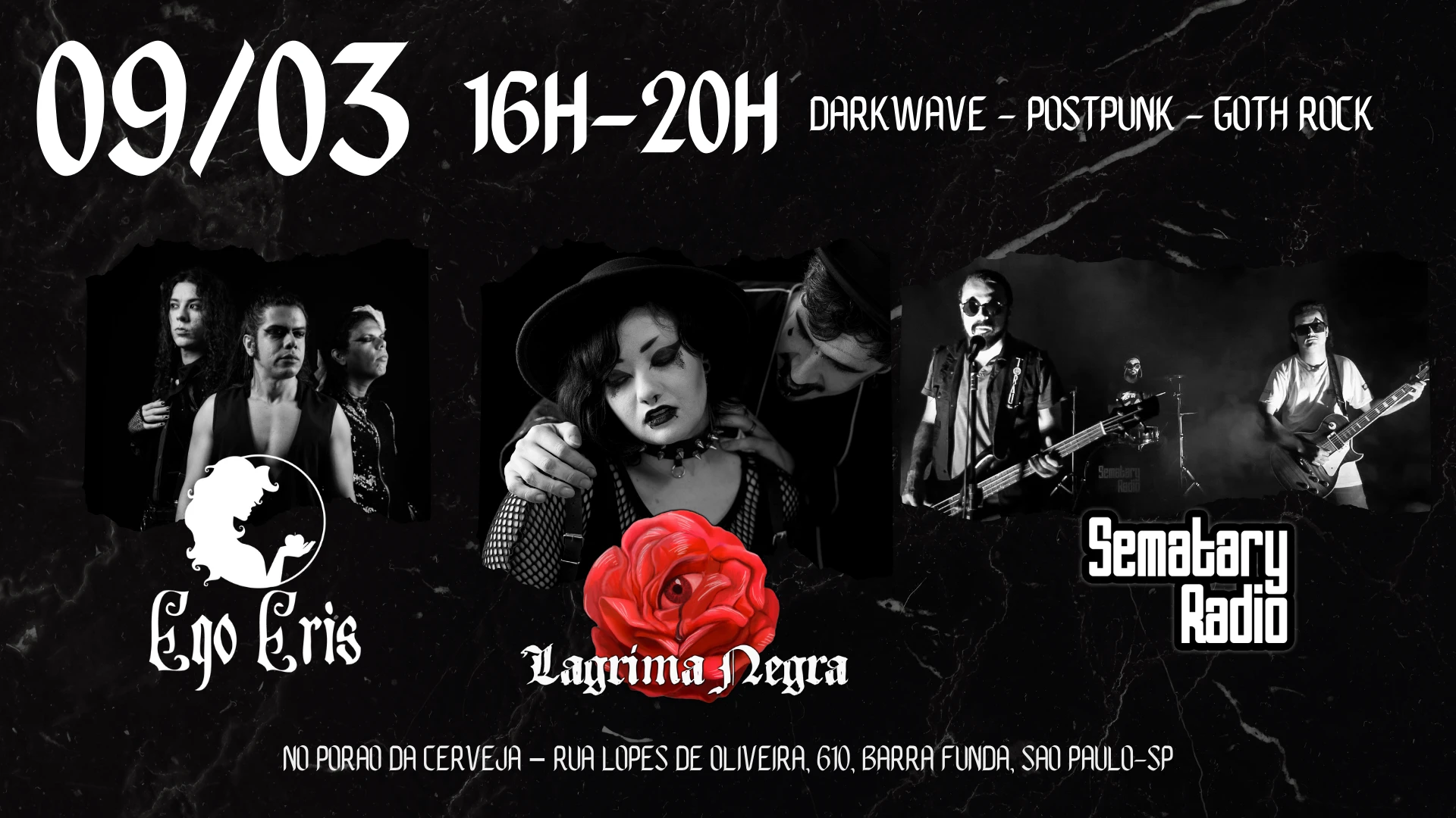 Shows Do Lagrima Negra, Ego Eris E Sematary Radio