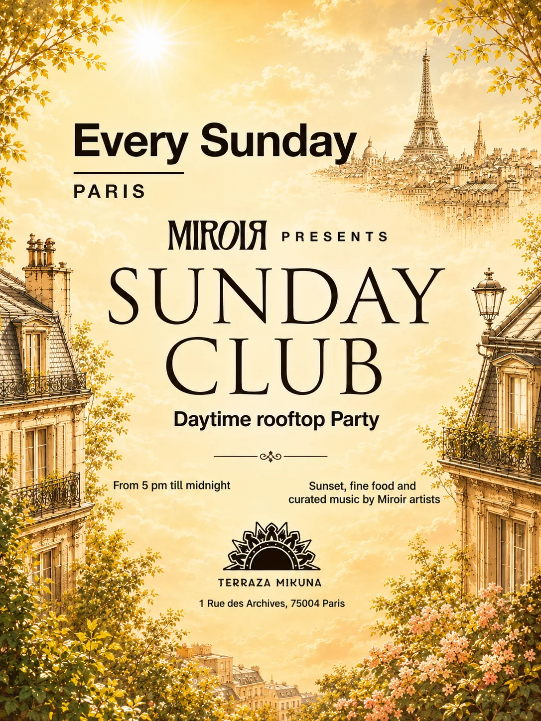 Miroir Presents : Sunday Club @ Terraza Mikuna 14/6