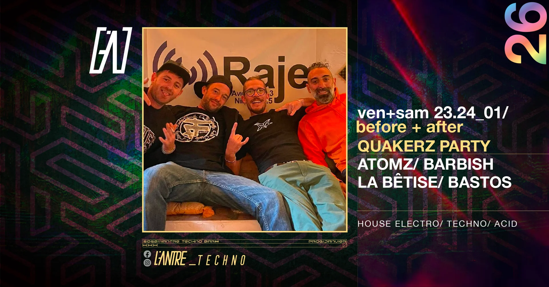 Quakerz Party After  House / Electro / Techno / Acid Techno