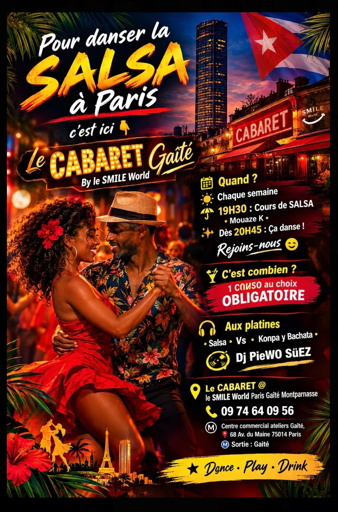 Mardi / Cours & Soirée Salsa Paris