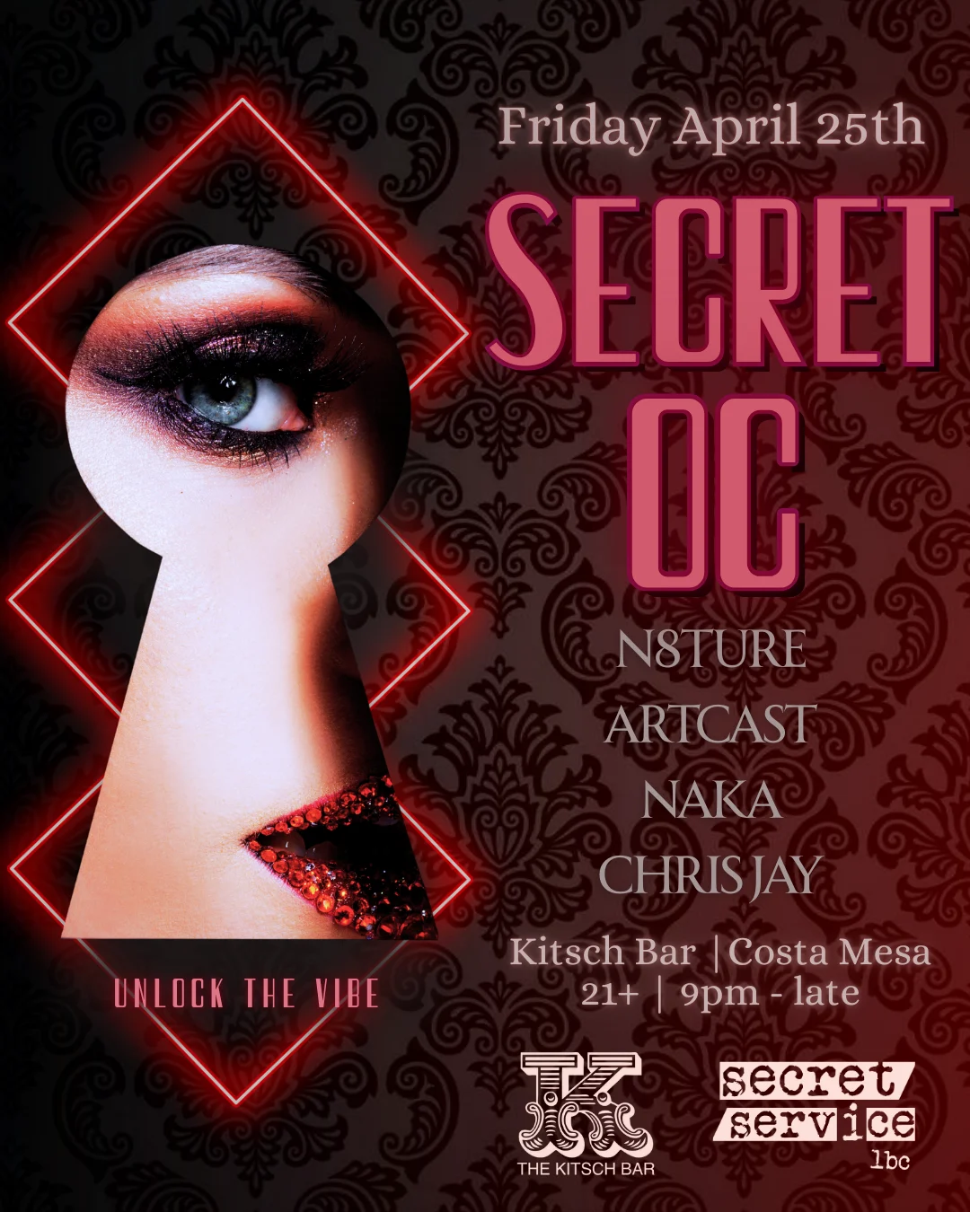 Secret Oc: 4/25/25 - Kitsch Bar Costa Mesa