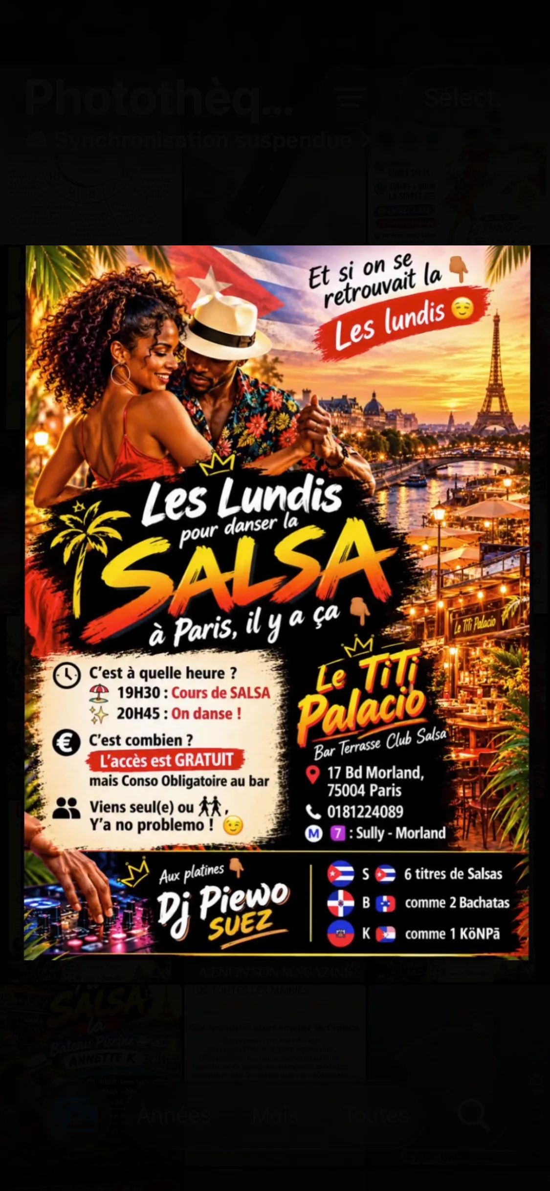 Lundi | Soirée Salsa & Cours | Titi Palacio Paris