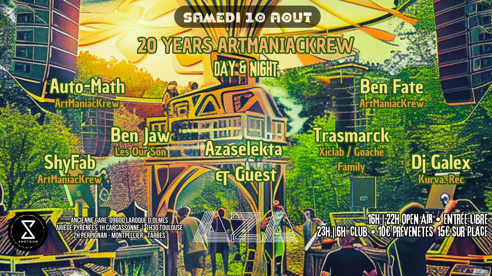 20years Artmaniac Krew @ Aza | Open Air & Club |