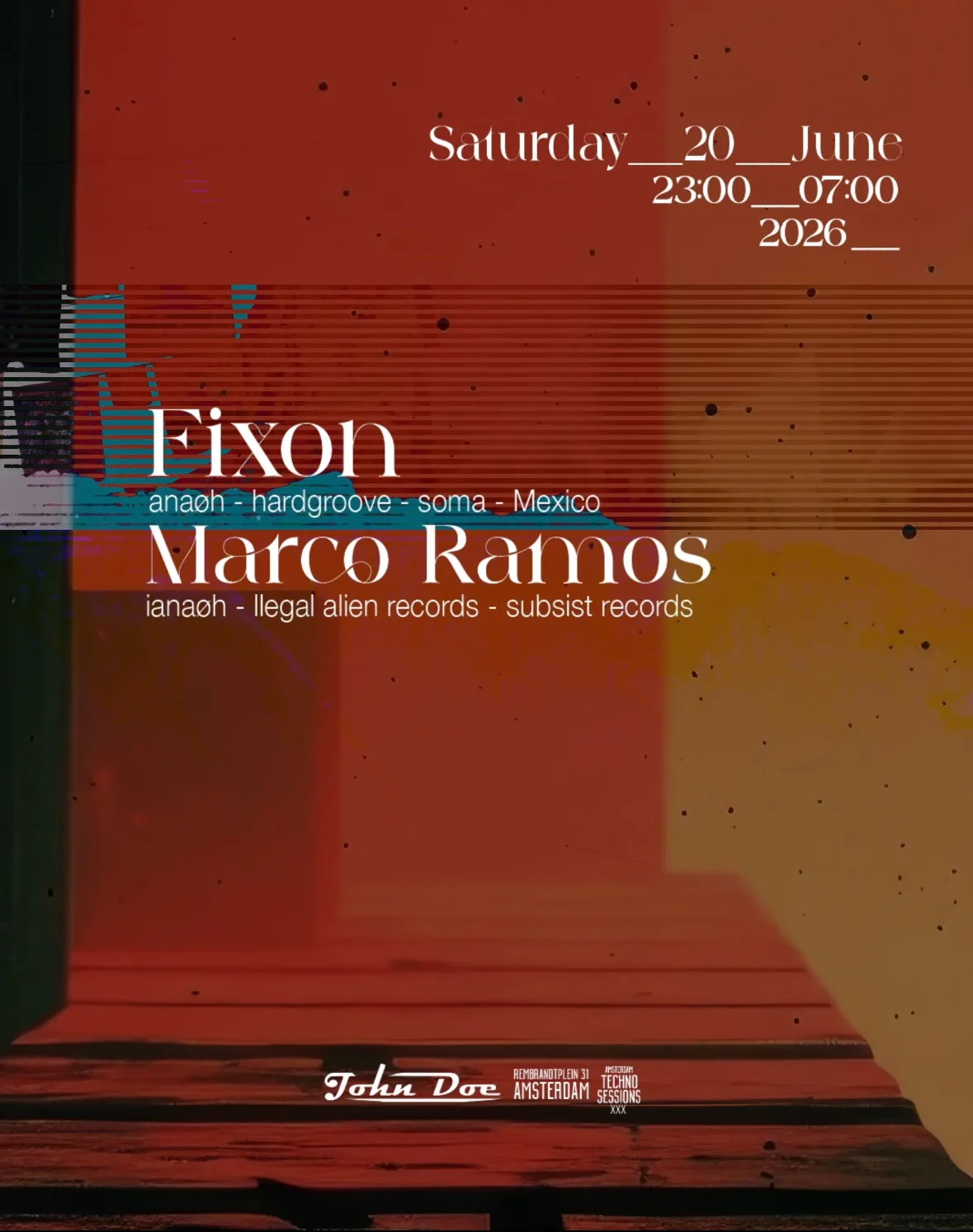 Amsterdam Techno Sessions With Fixon (Anaøh-Hardgroove) Mex