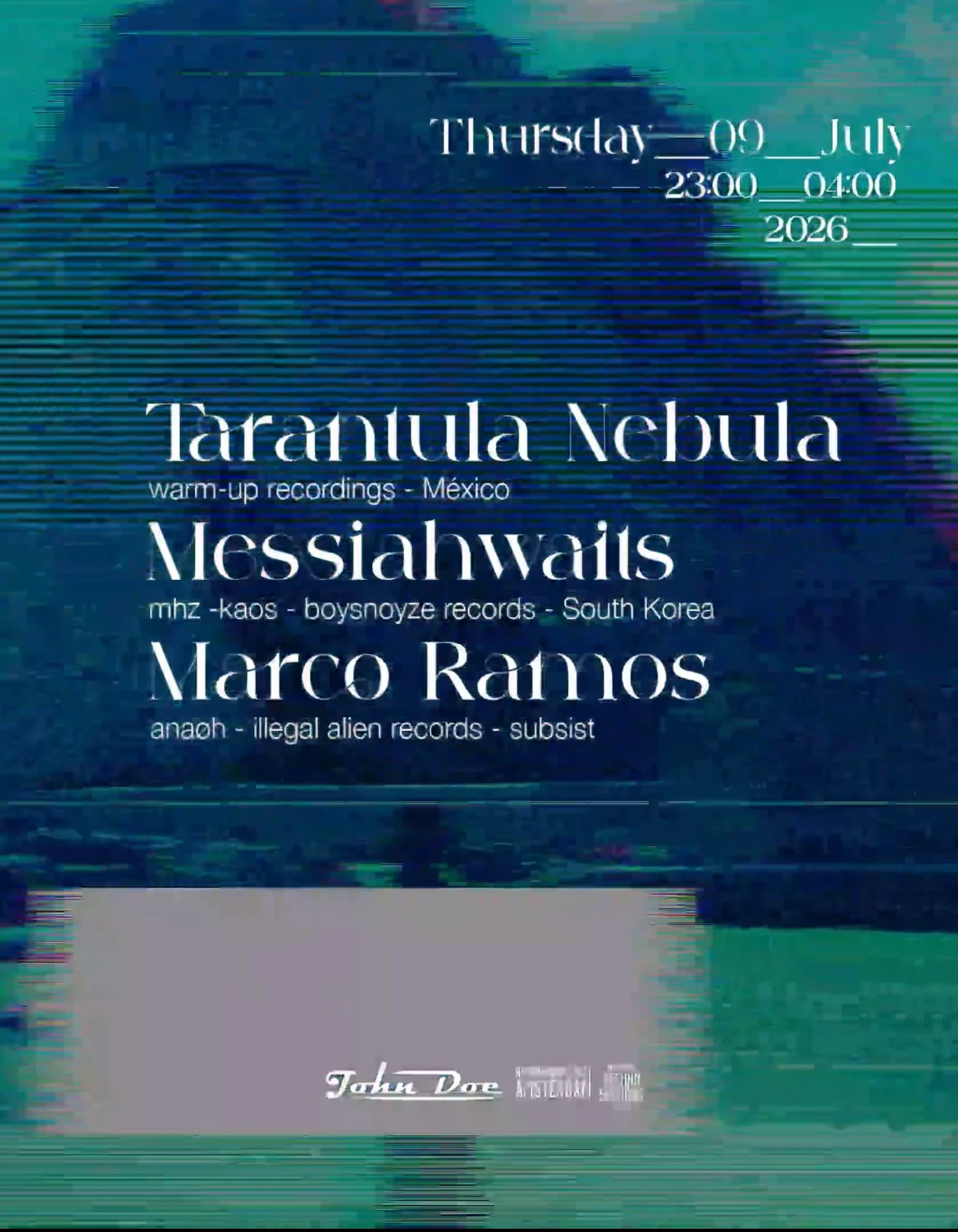 Amsterdam Techno Sessions With Tarántula Nebula (Warmup) Mex