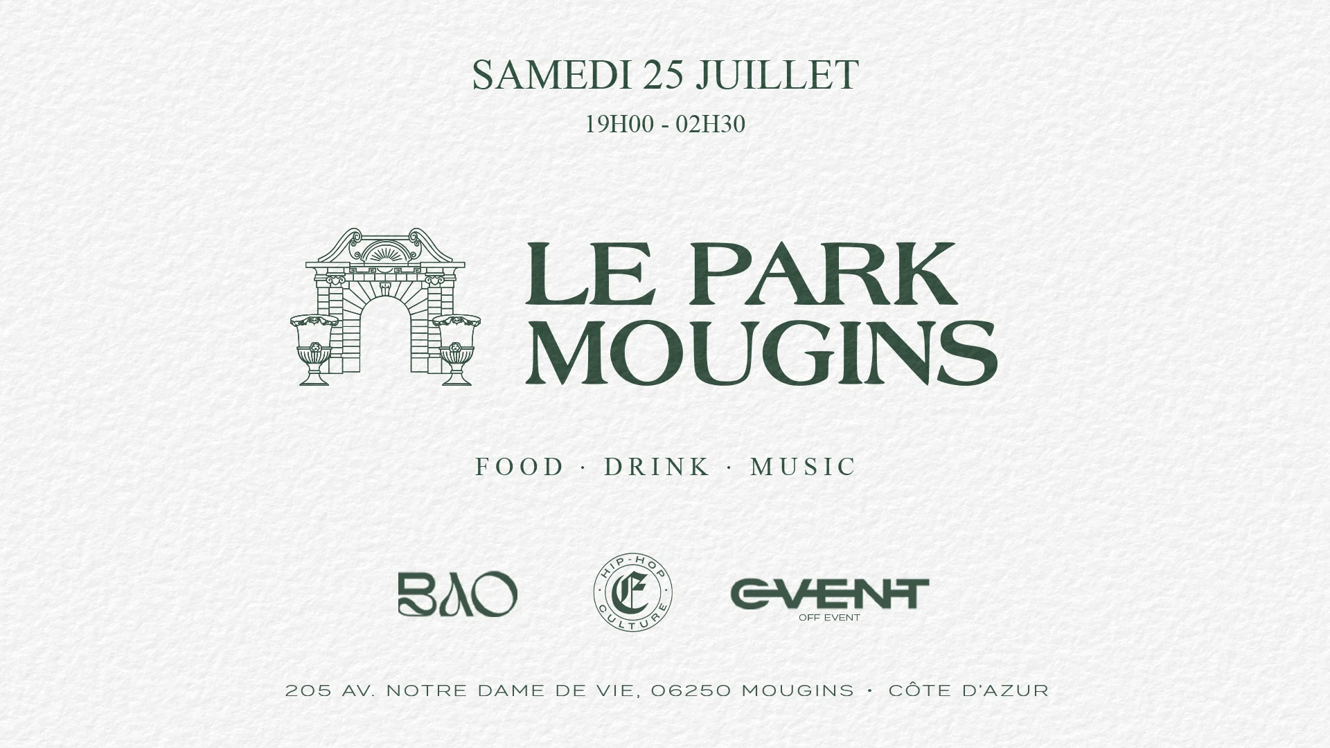 Le Park Mougins - Episode Culture X Bao X Off Event
