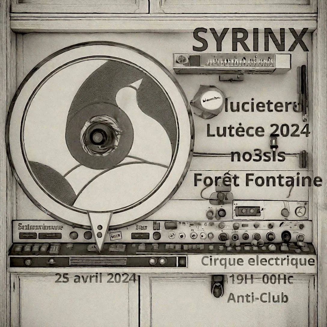 Syrinx Music: Lucieter, Lutèce 2024, Forêt Fontaine & No3sis